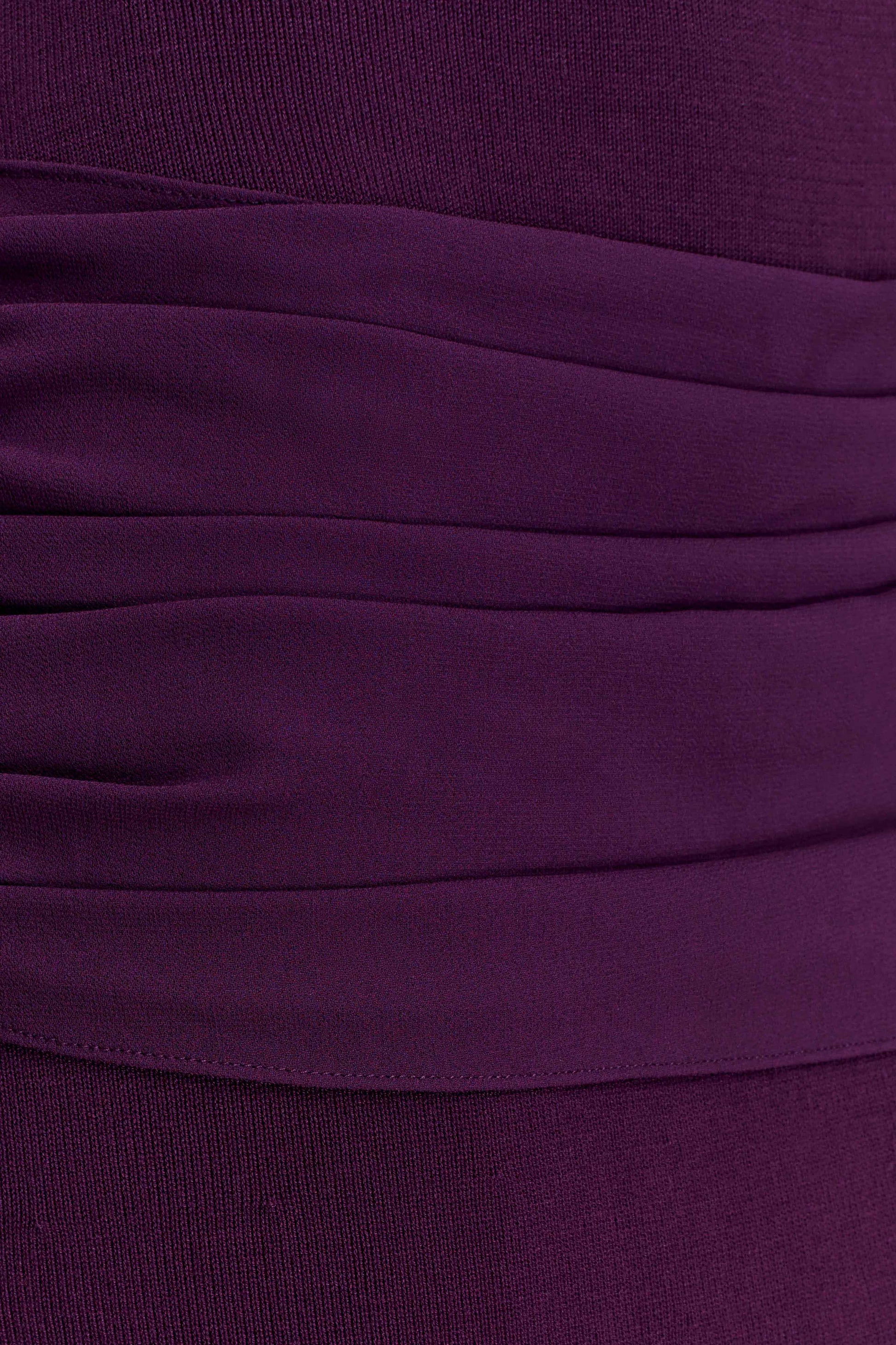 Grayson Knit Chiffon Maxi Dress - Plum #7