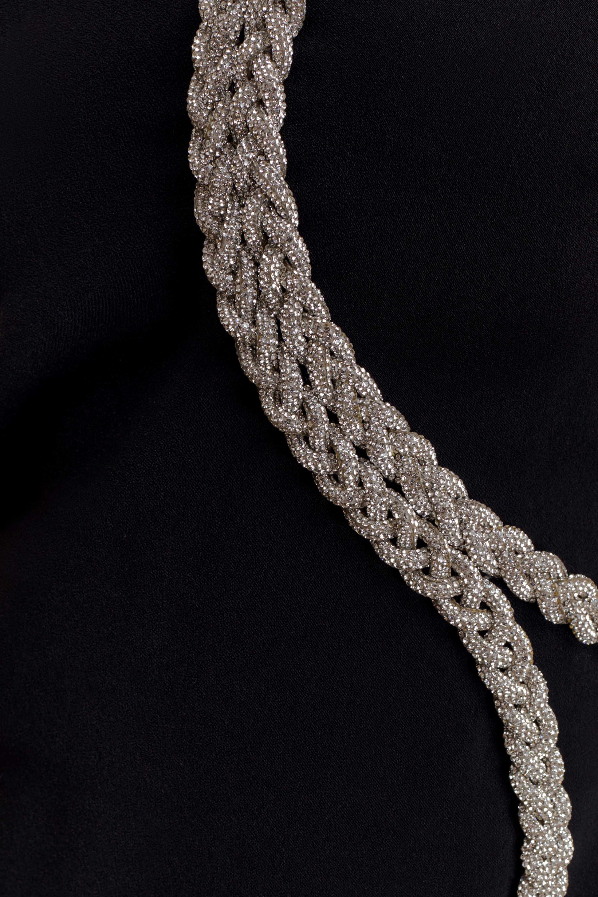 Eleonora Diamante Trim Mini Dress - Black #7