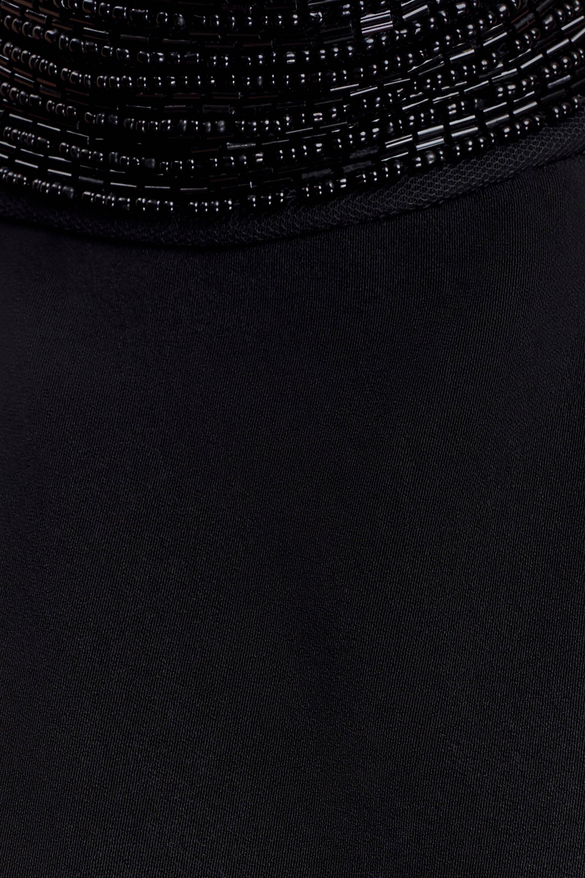 Emilia Beaded Neck Halter Top - Black #7