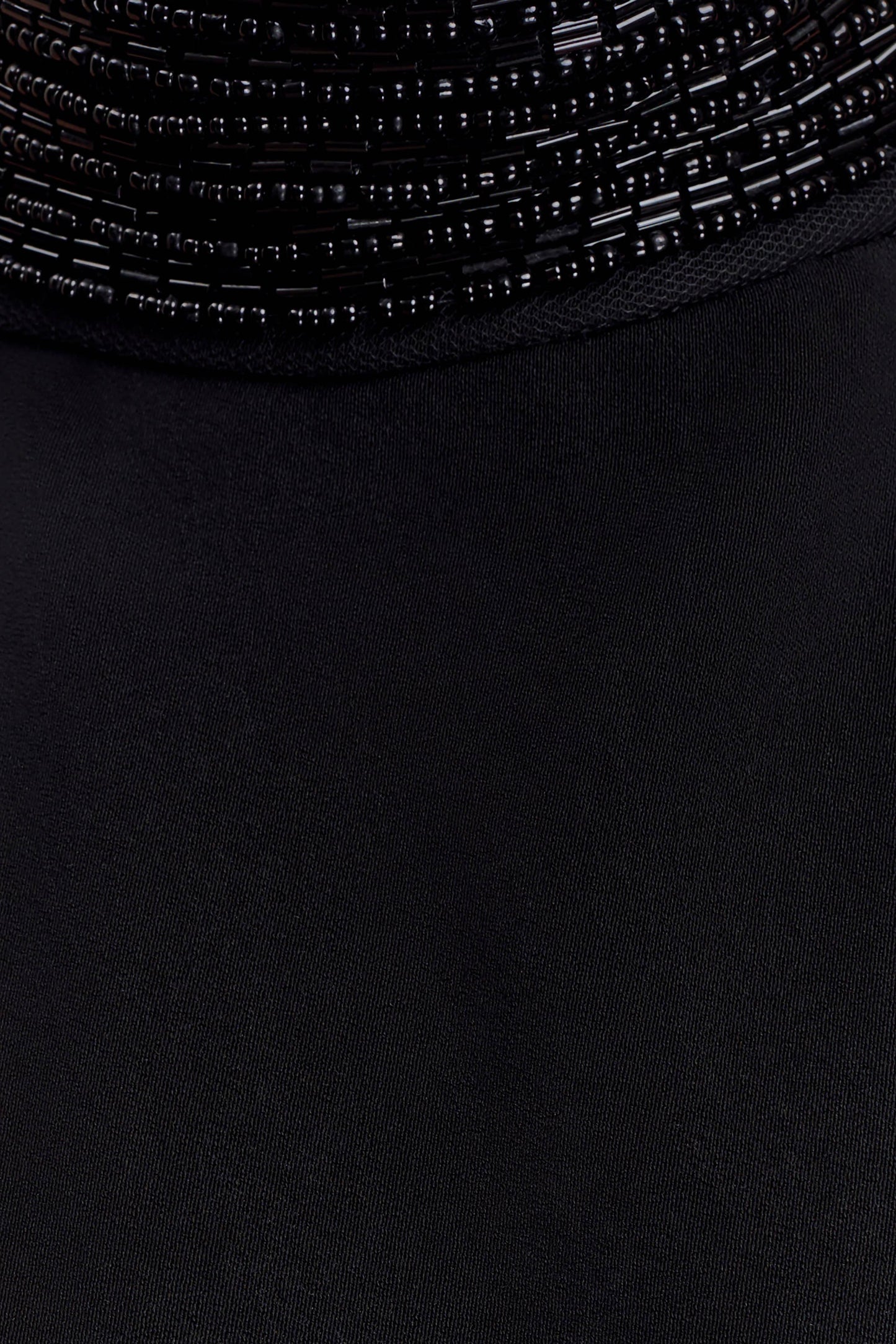 Emilia Beaded Neck Halter Top - Black