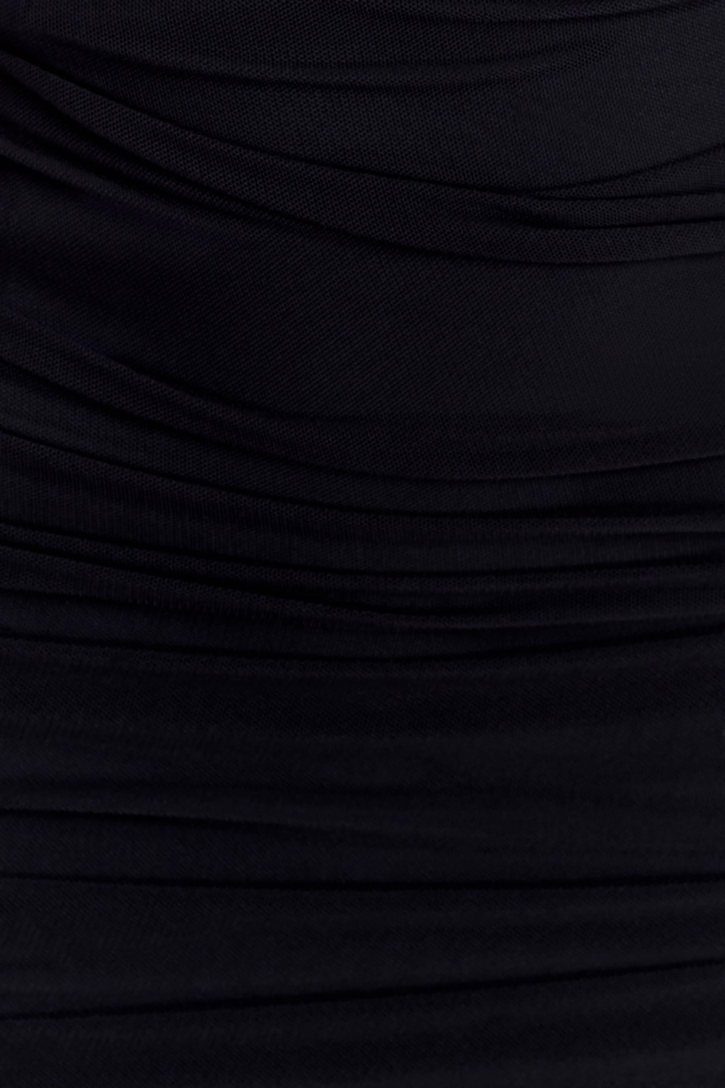 Jianna Strapless Mesh Maxi Dress - Black