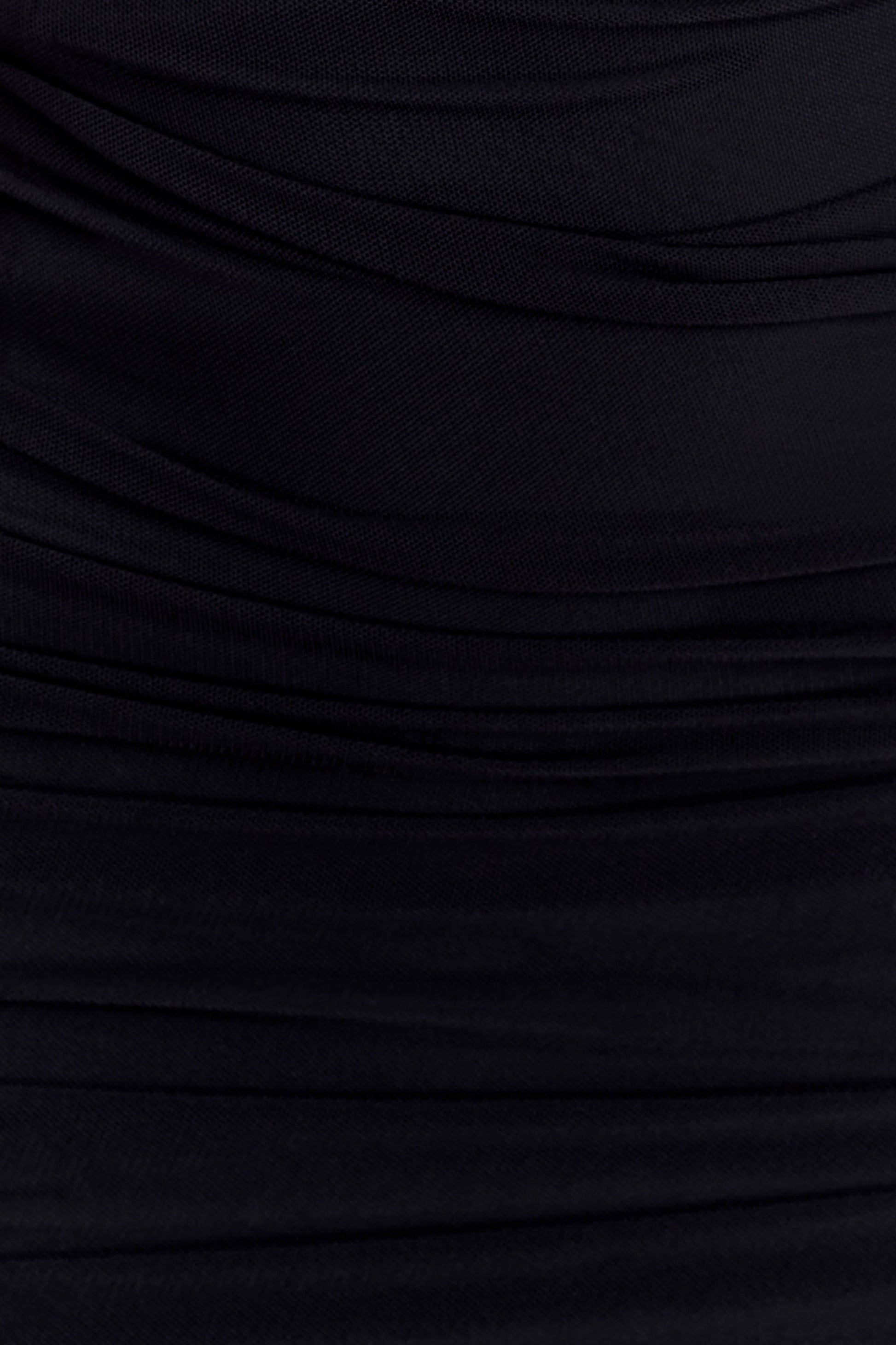 Jianna Strapless Mesh Maxi Dress - Black #6