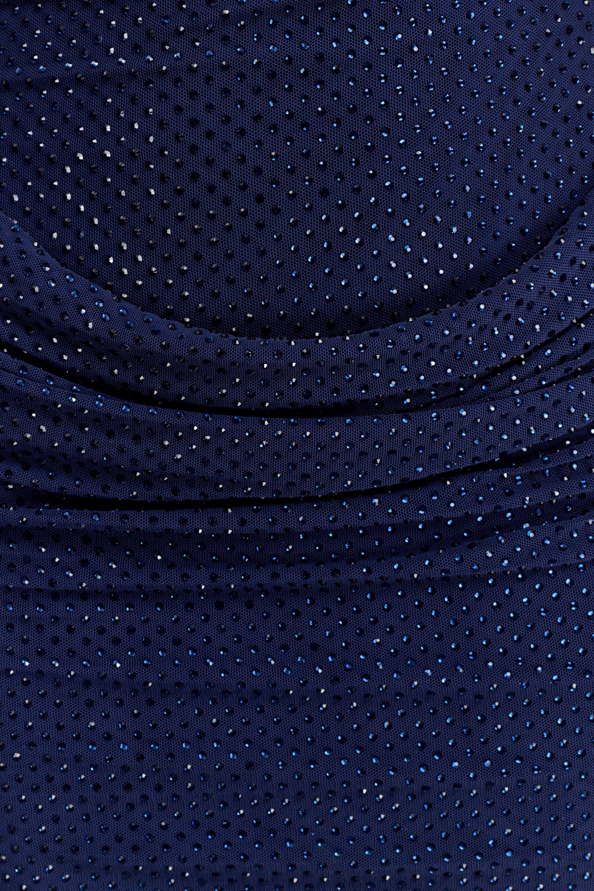 Mattea Diamante Mini Dress With Scarf - Navy #9