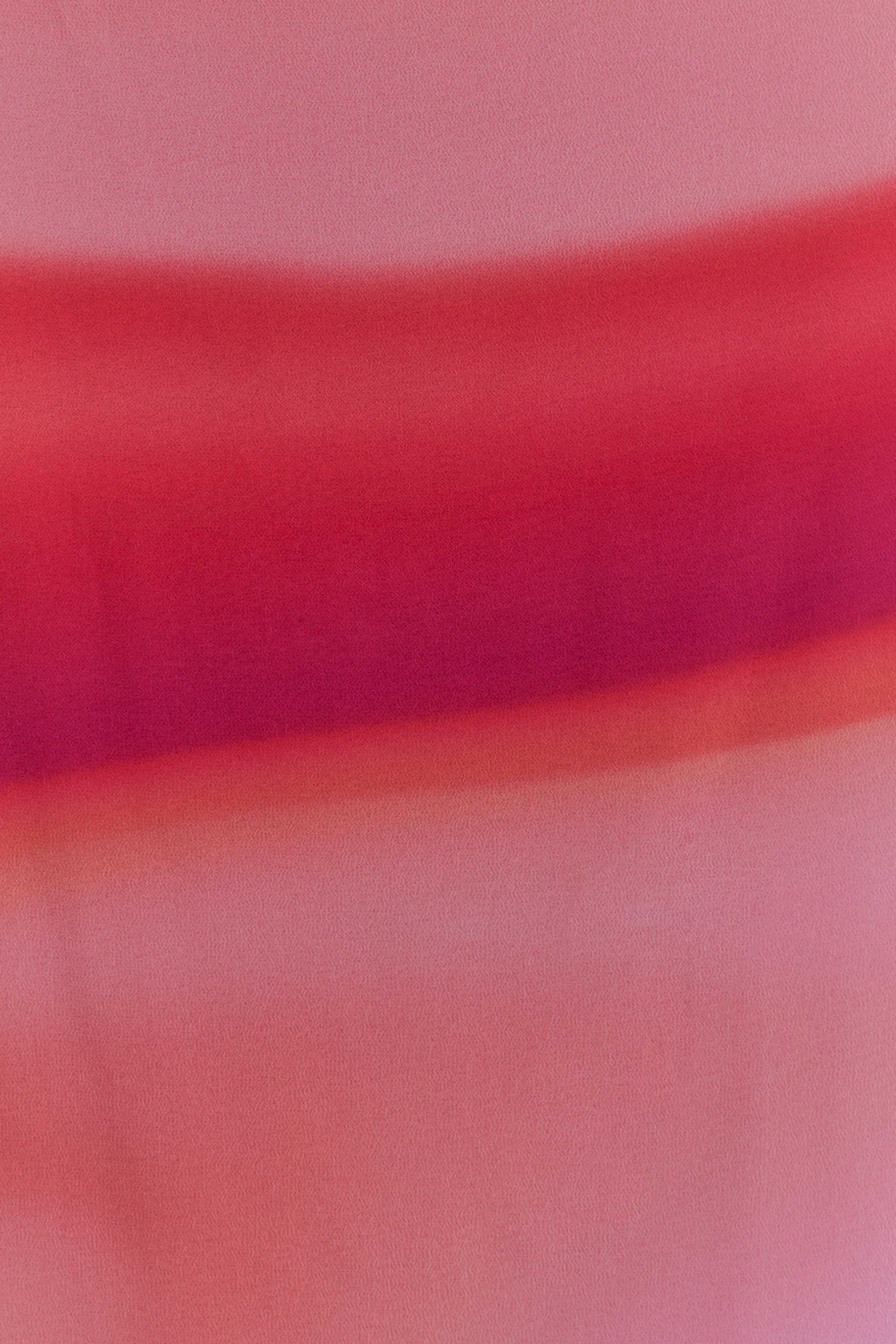 Amaya Strapless Chiffon Maxi Dress - Pink Sunset Print #6