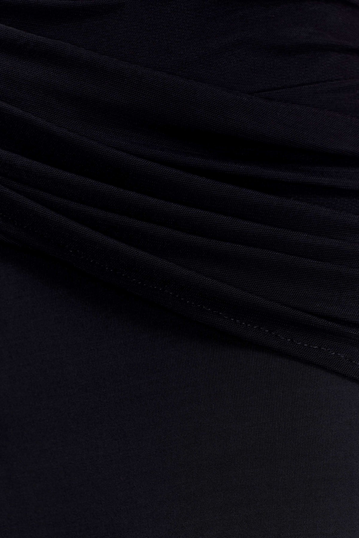 Aspyn Slinky Gathered Wide Leg Pants - Black #7