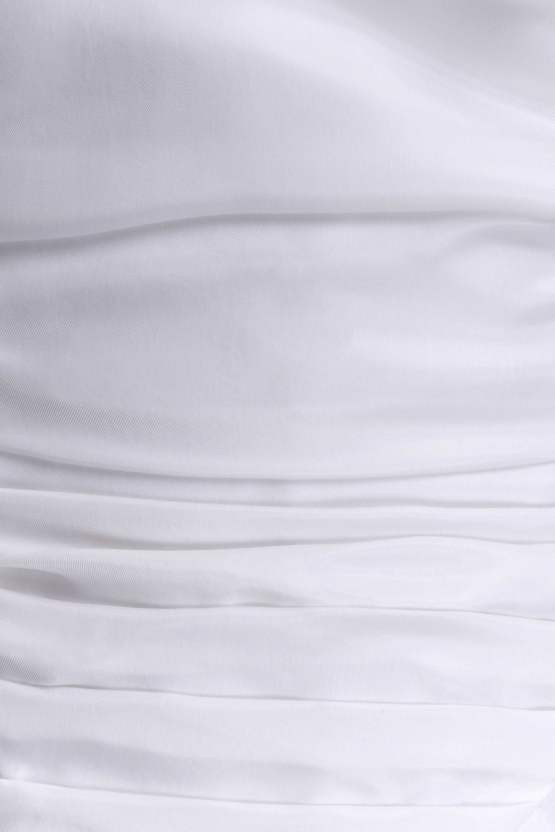 Daniela Ruched Halter Midi Dress - White #5