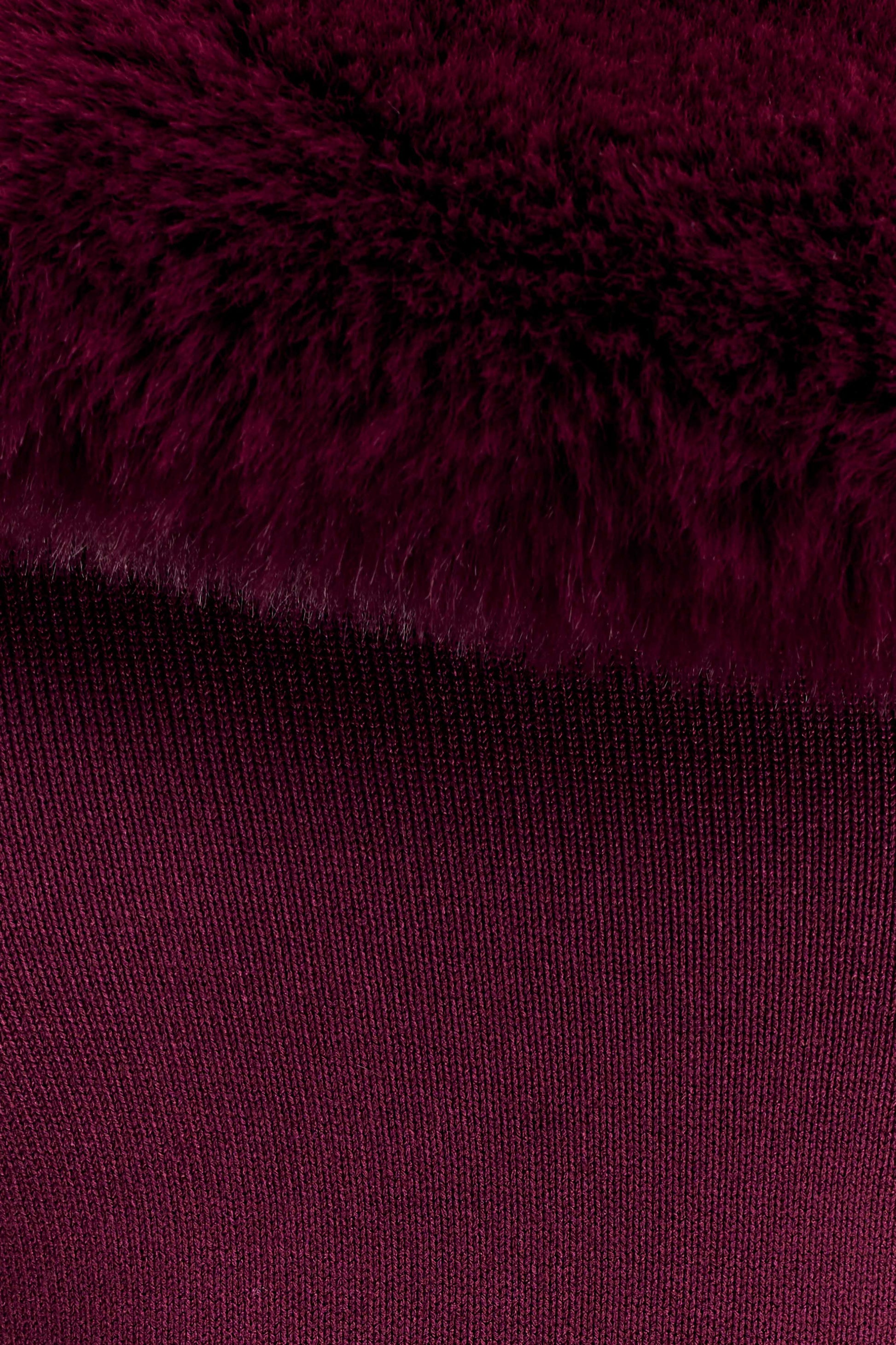 Karleigh Faux Fur Knit Maxi Dress - Plum #7