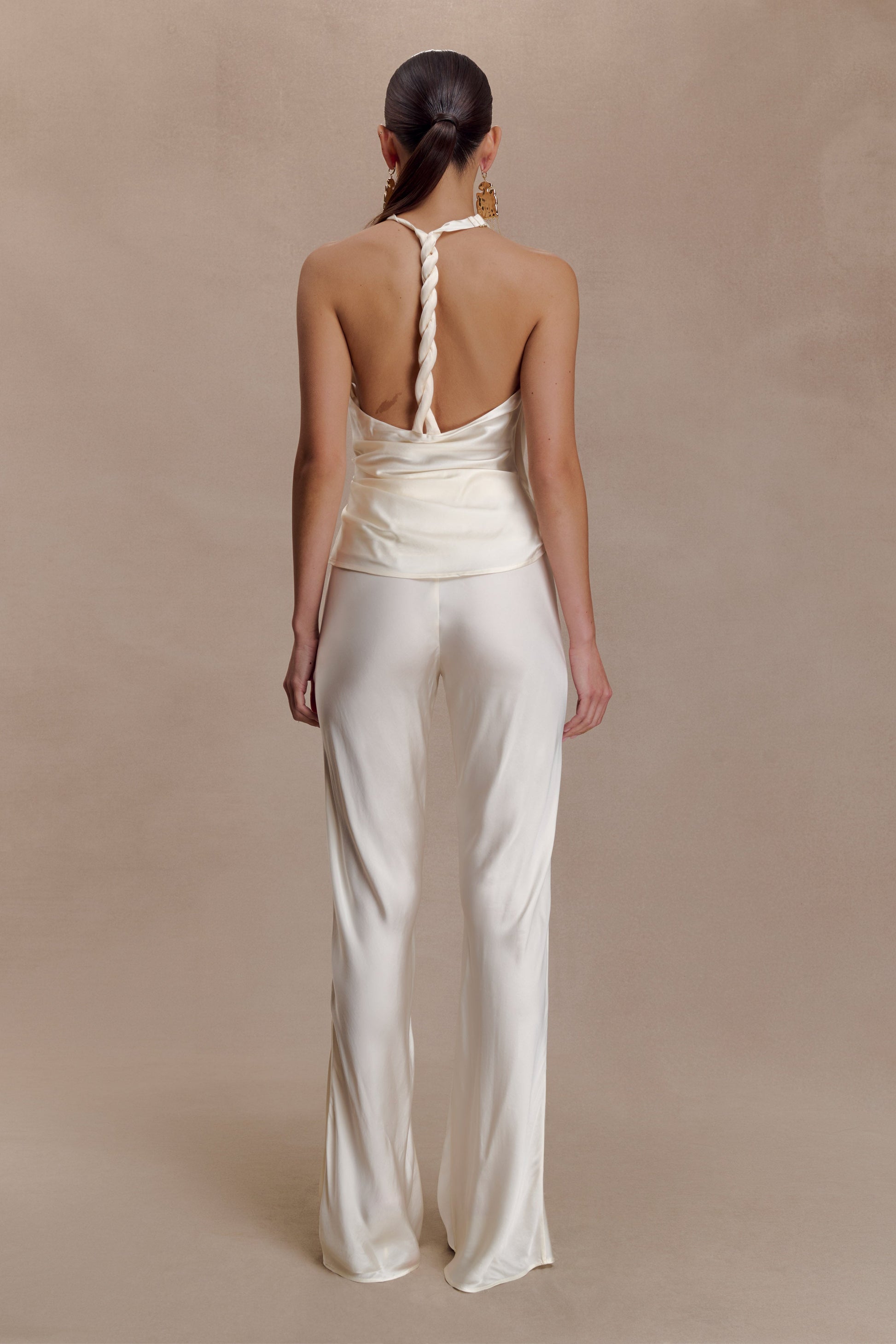 Bianca Satin Pants - Ivory #2