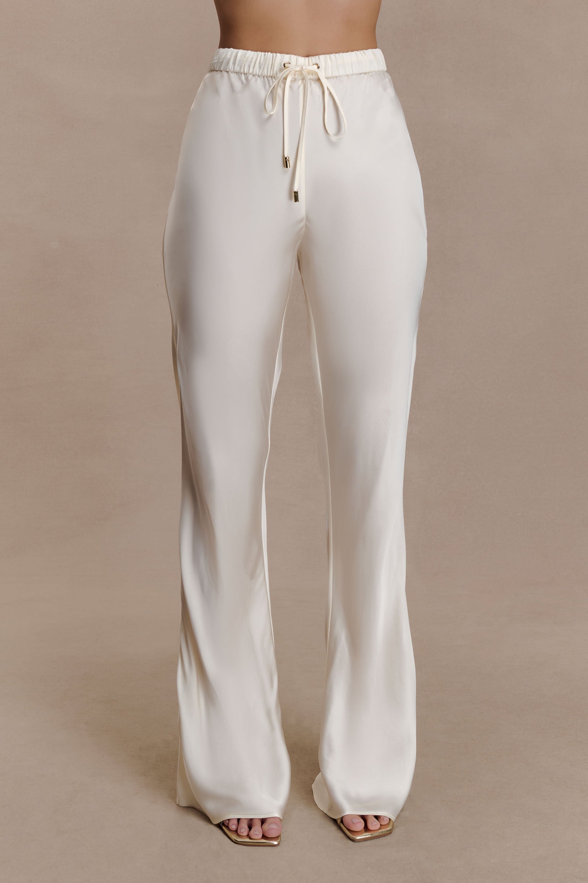 Bianca Satin Pants - Ivory #5