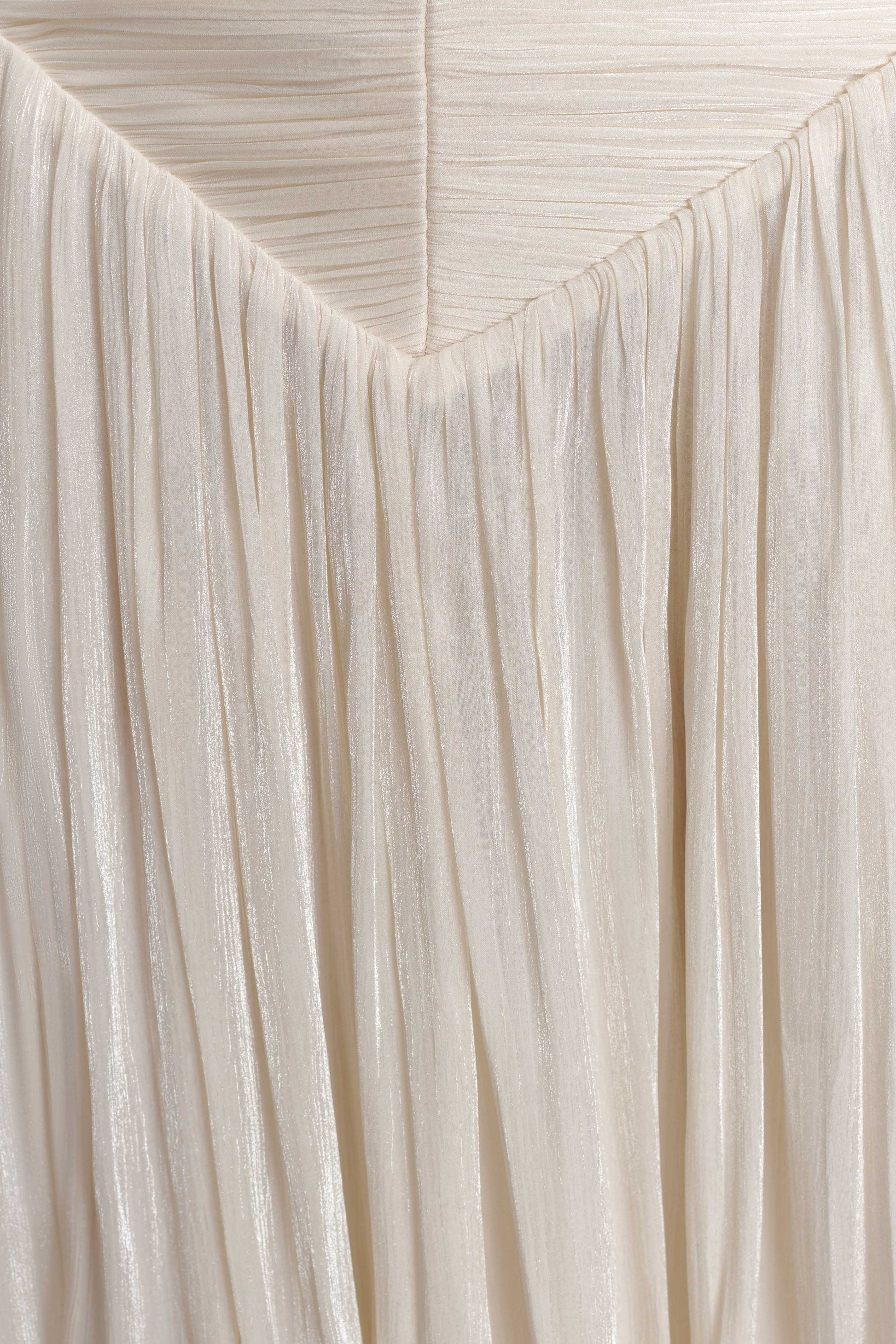Makena Gathered Midi Skirt - Opal White #11