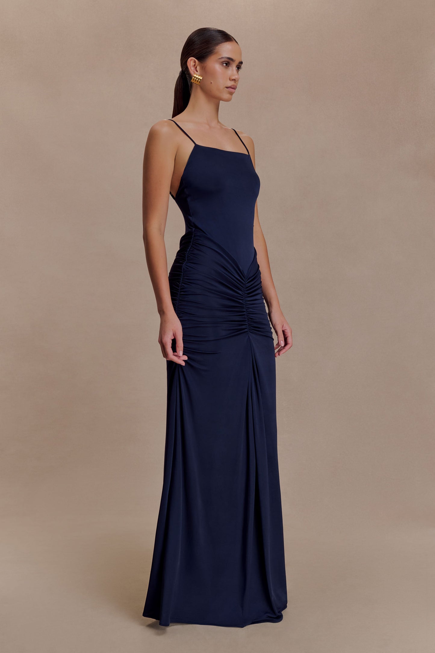 Roisin Slinky Maxi Dress - Navy