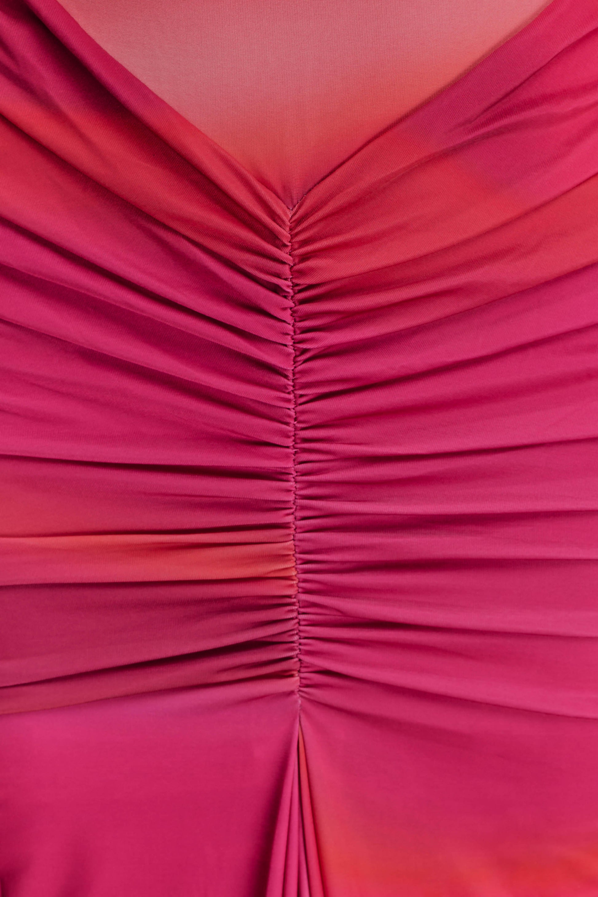 Roisin Slinky Maxi Dress - Pink Sunset Print #4