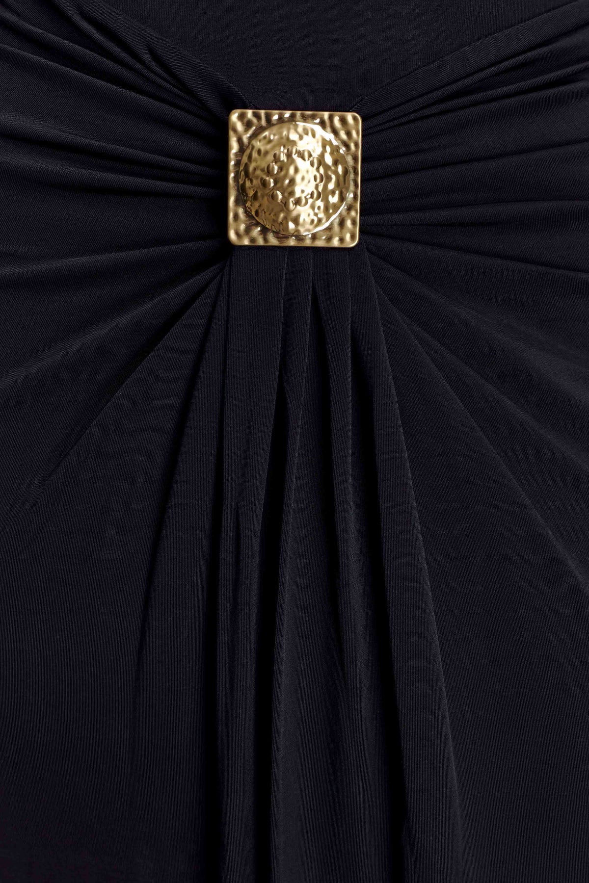 Quincy Halter Maxi Dress With Hardware - Black #5