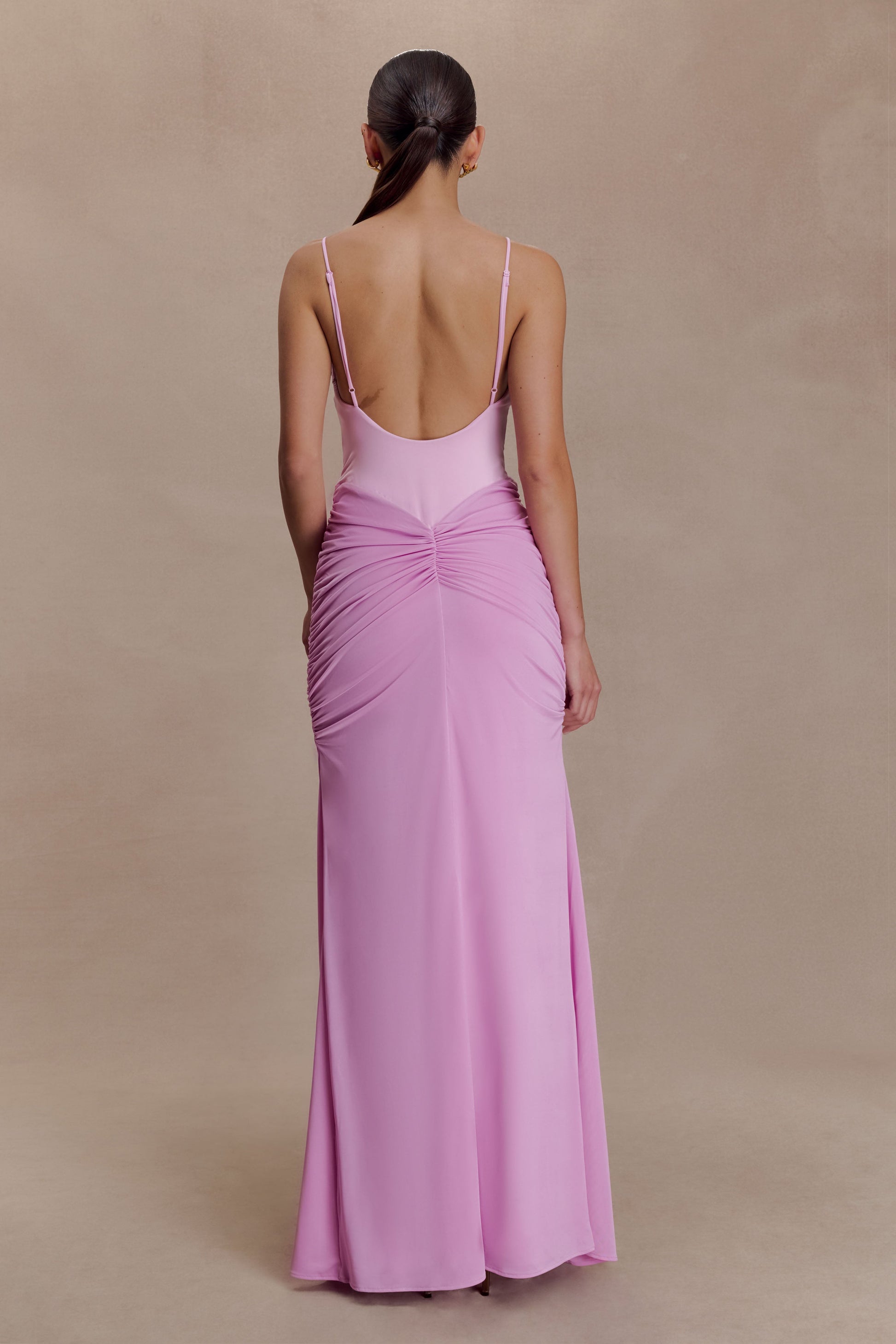 Roisin Slinky Maxi Dress - Powder Pink #2