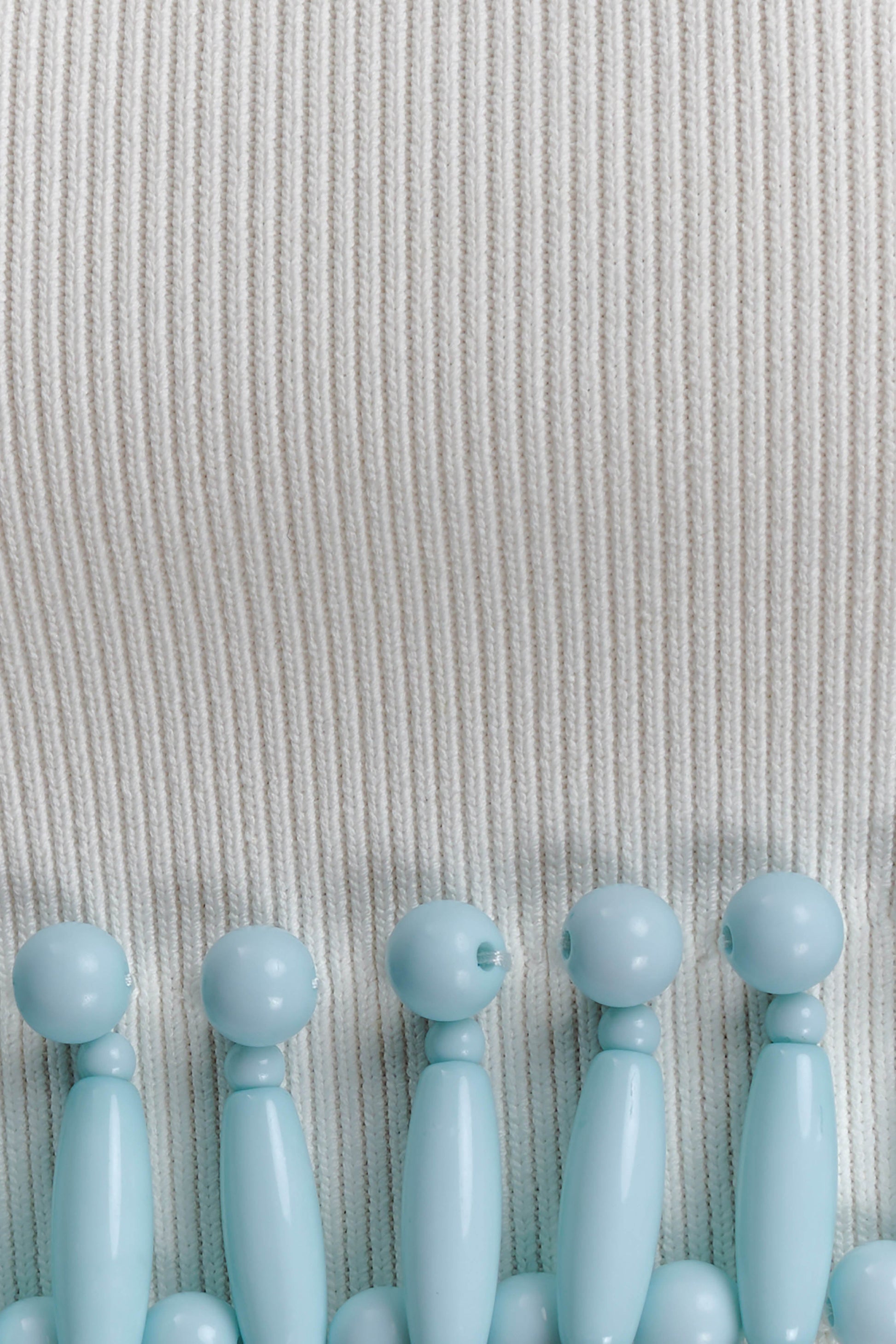 Ruvic Knit Maxi Beaded Dress - White #5