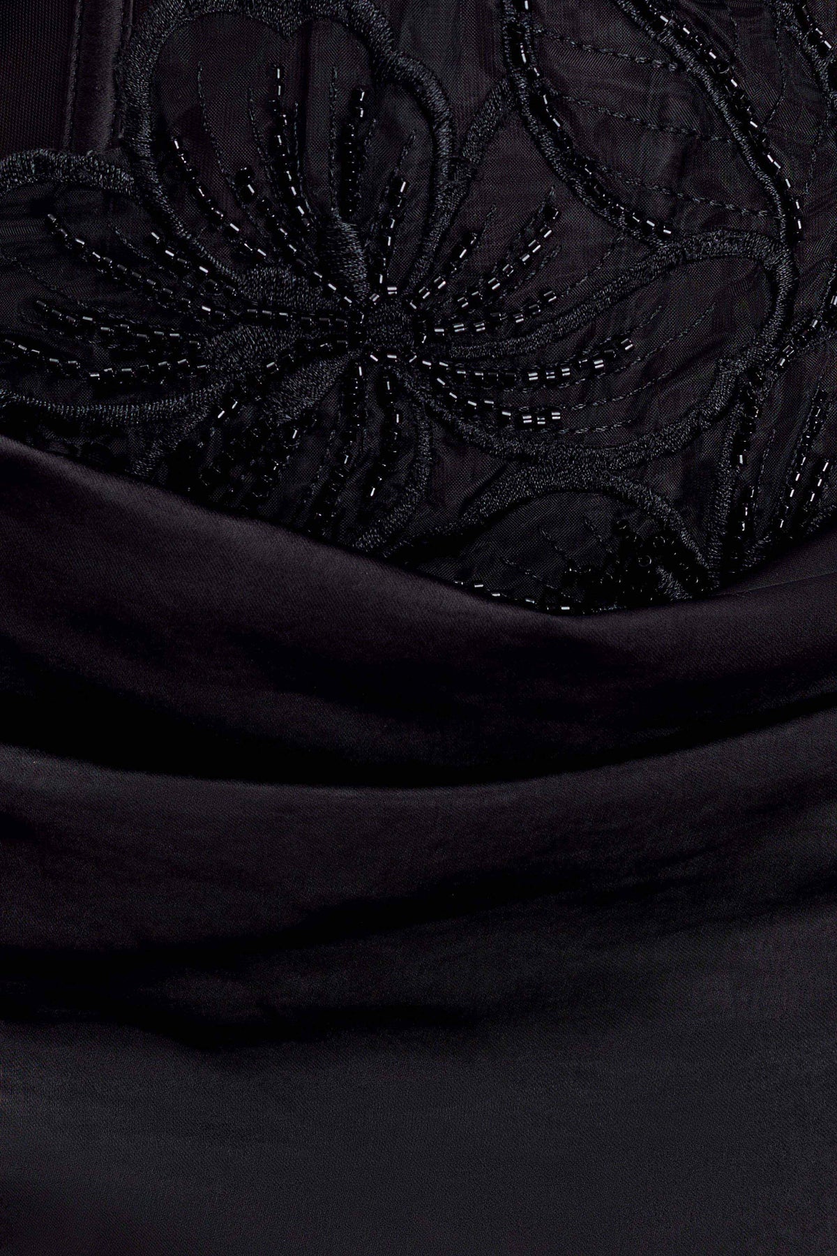 Asha Floral Mesh And Satin Maxi Dress - Black #6