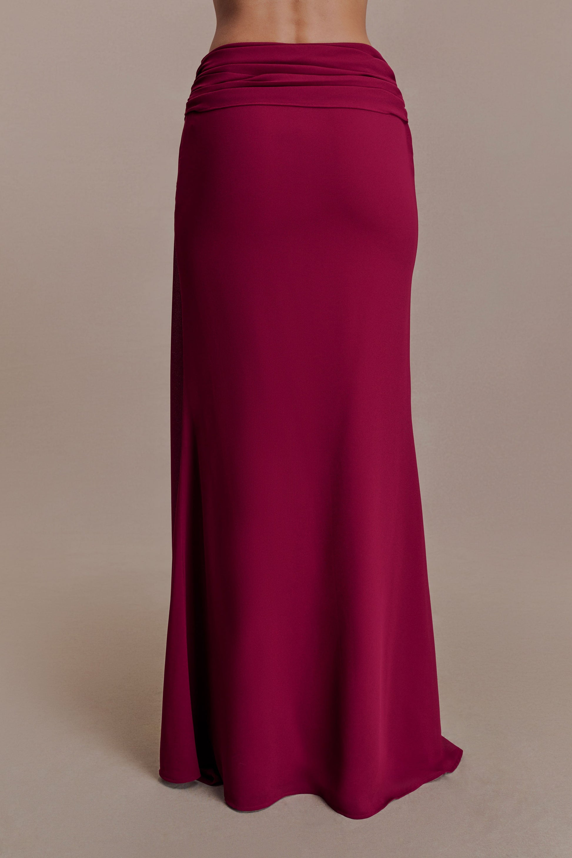Celina Chiffon Overlay Maxi Skirt - Cherry Red #8