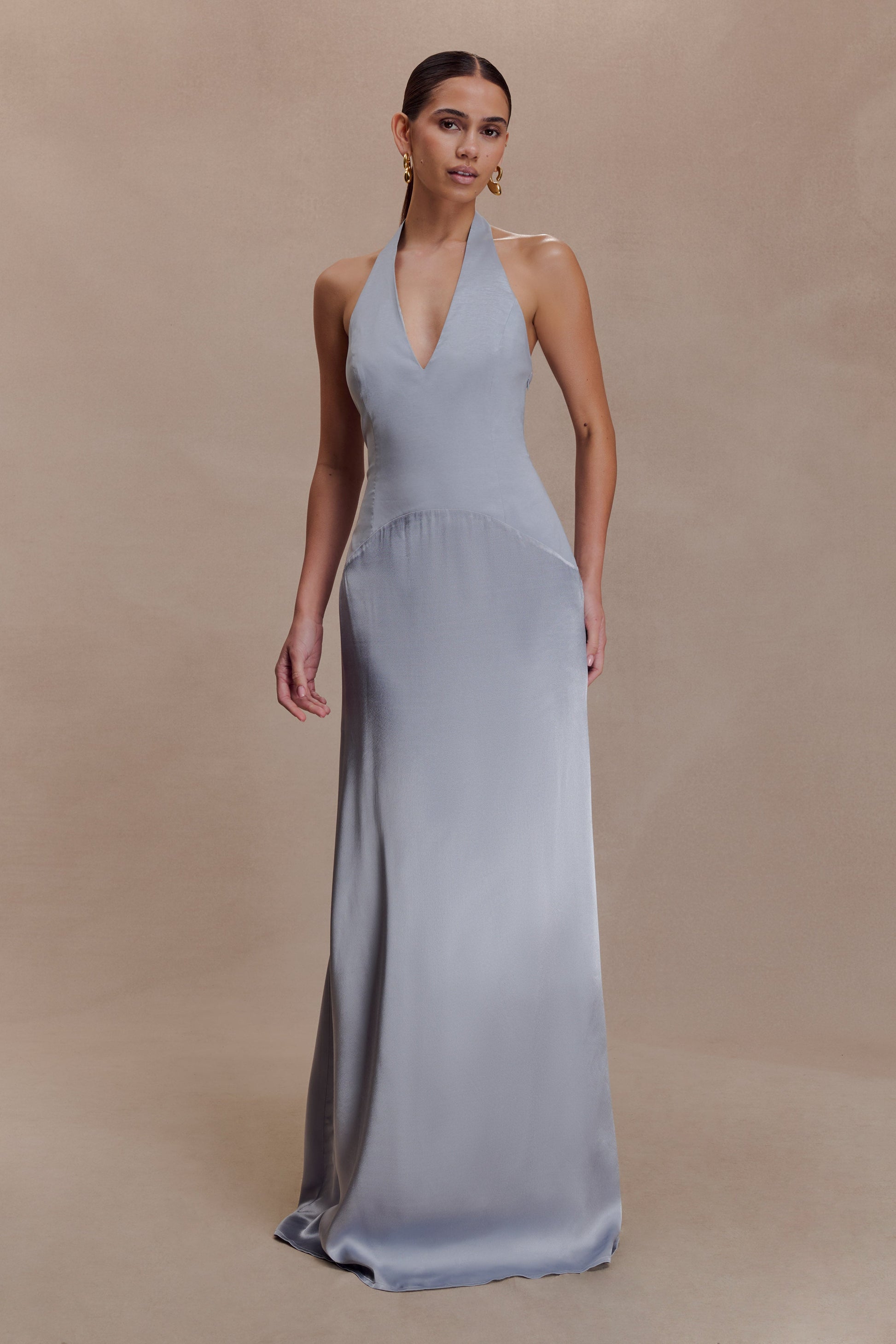 Maura Taffeta And Satin Maxi Dress - Cornflower Blue #4