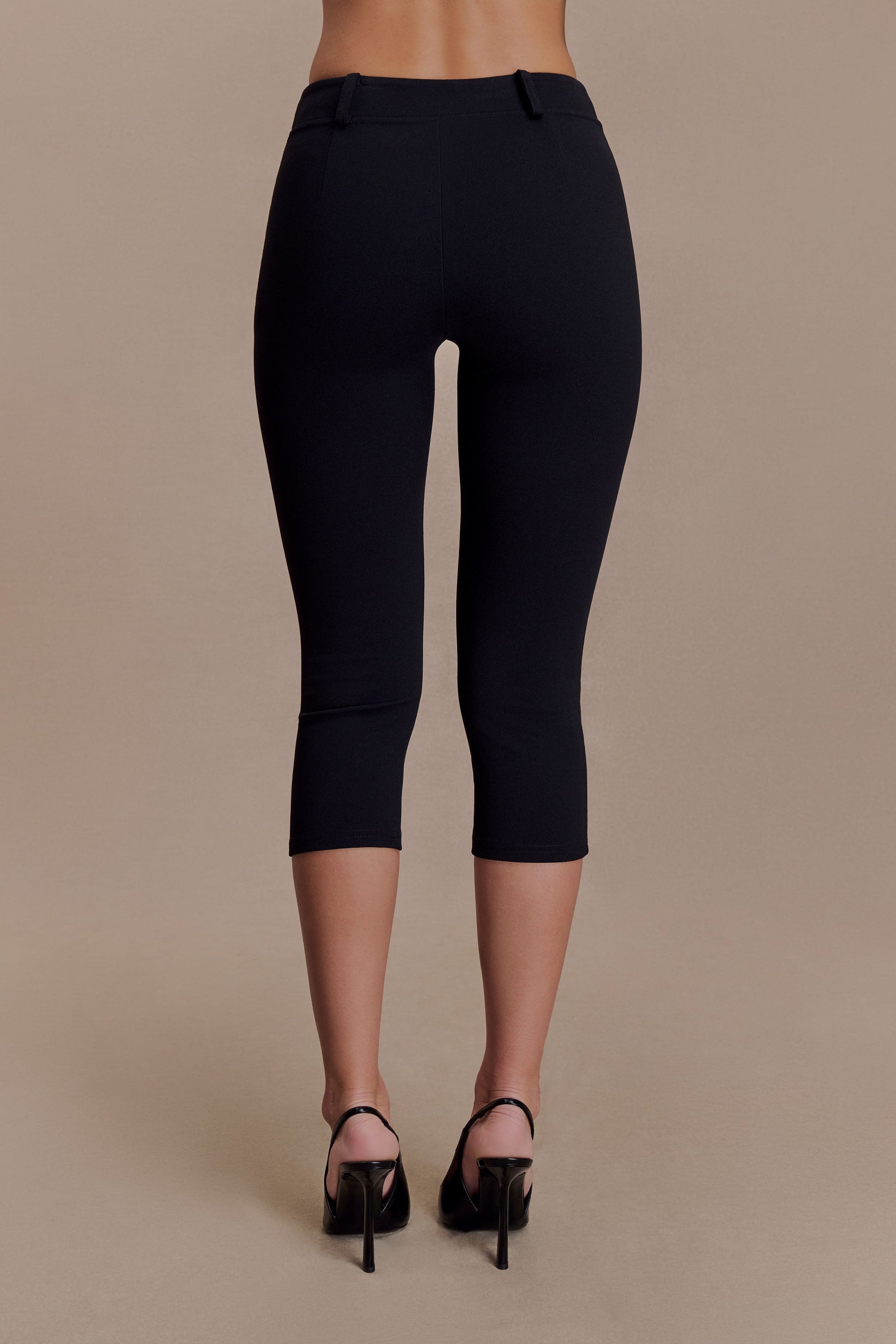 Blanca Stretch Crepe Capri Pants - Black #5