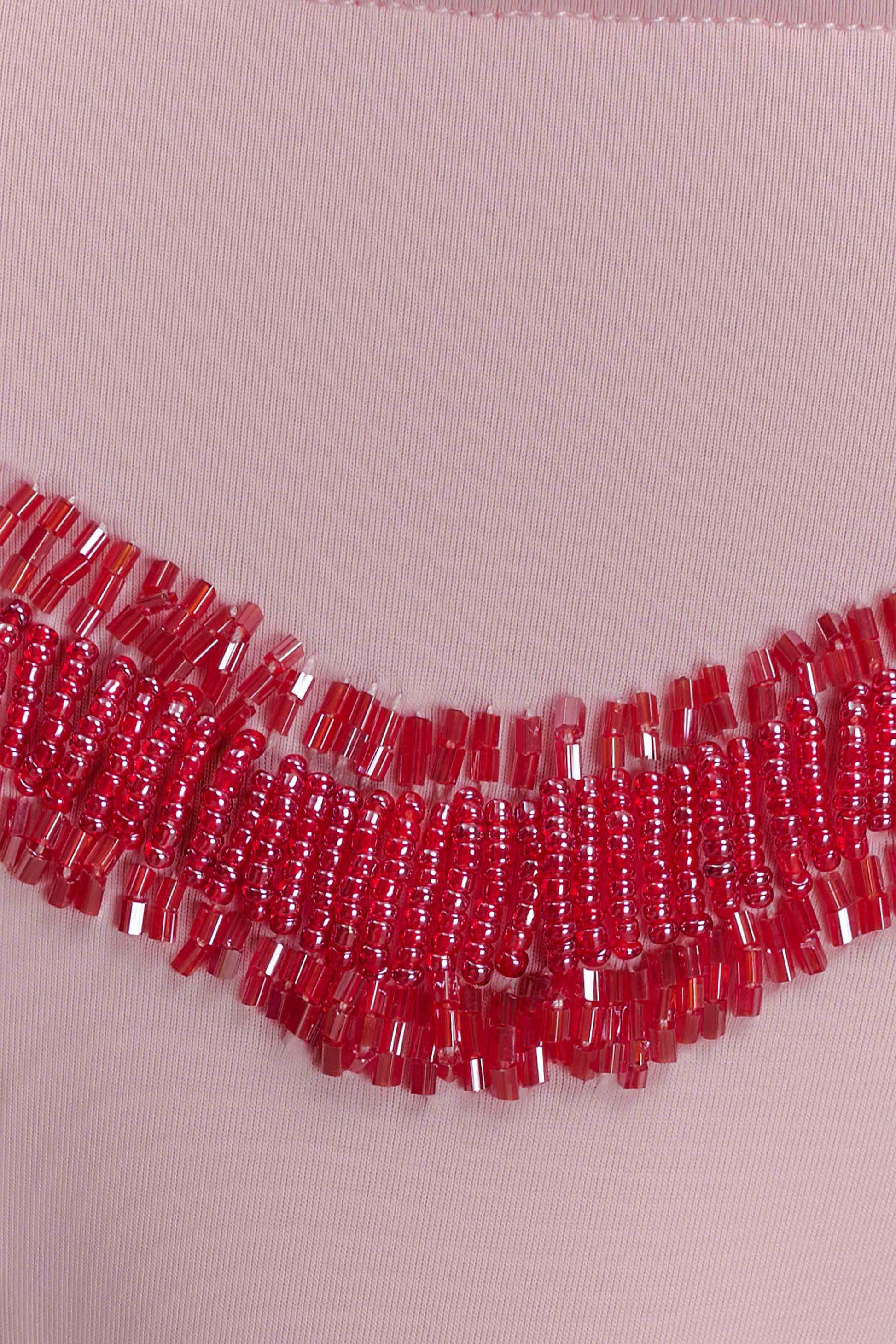 Robyn Beaded Bikini Bottom - Pink #8