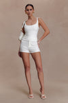 Blanca Stretch Crepe Shorts - White