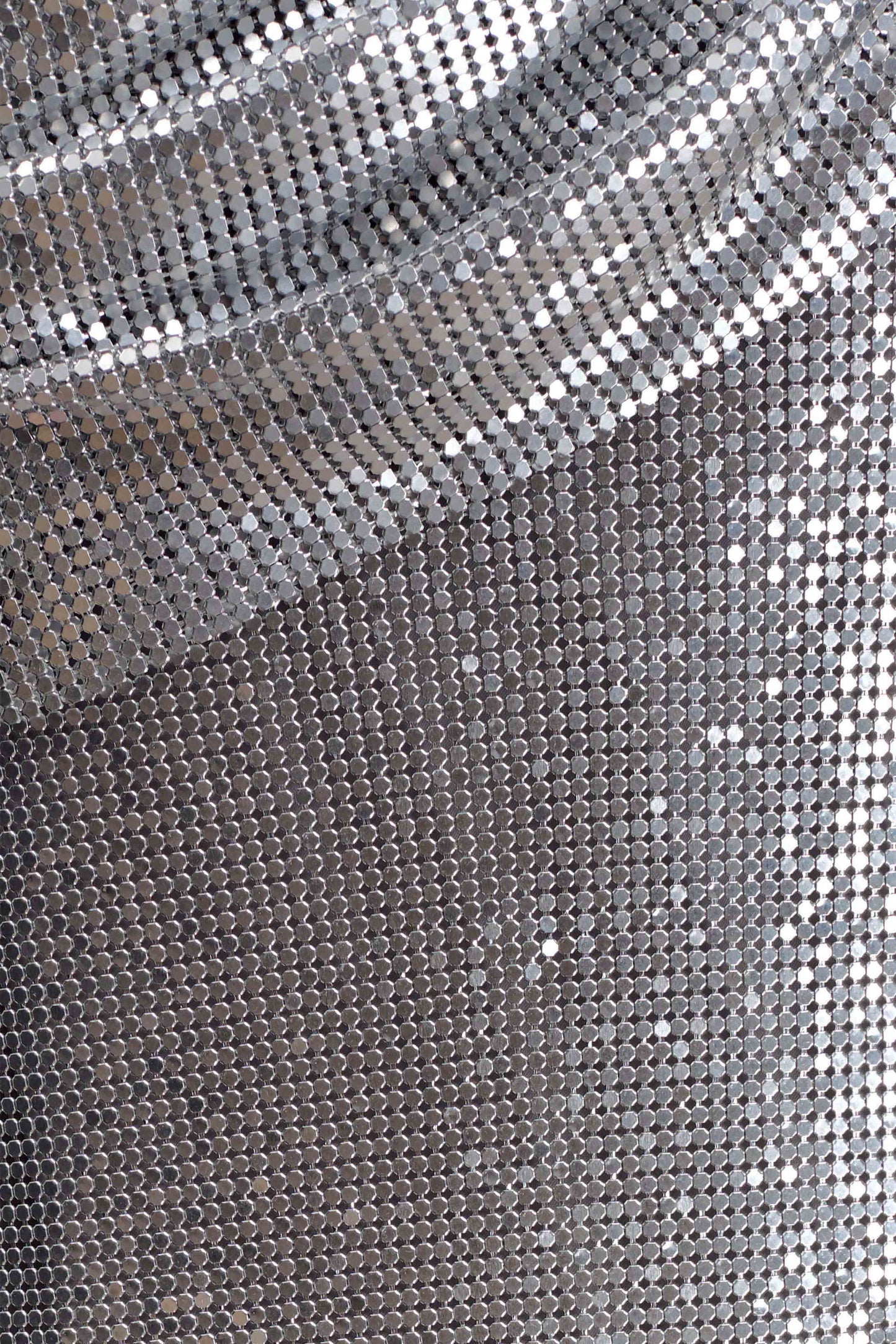 Lyle One Shoulder Glow Mesh Mini Dress - Silver