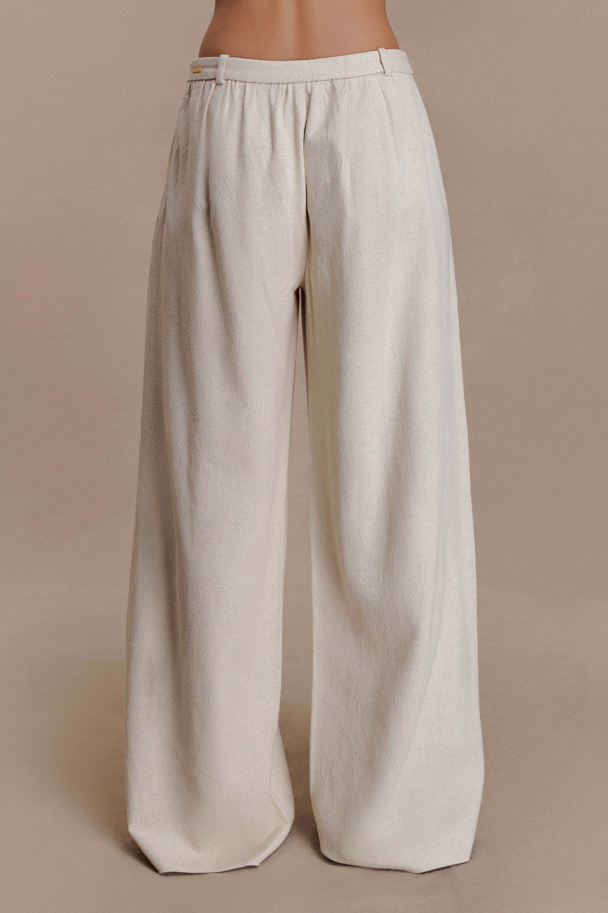 Gabby Straight Leg Linen Pants - Natural #7