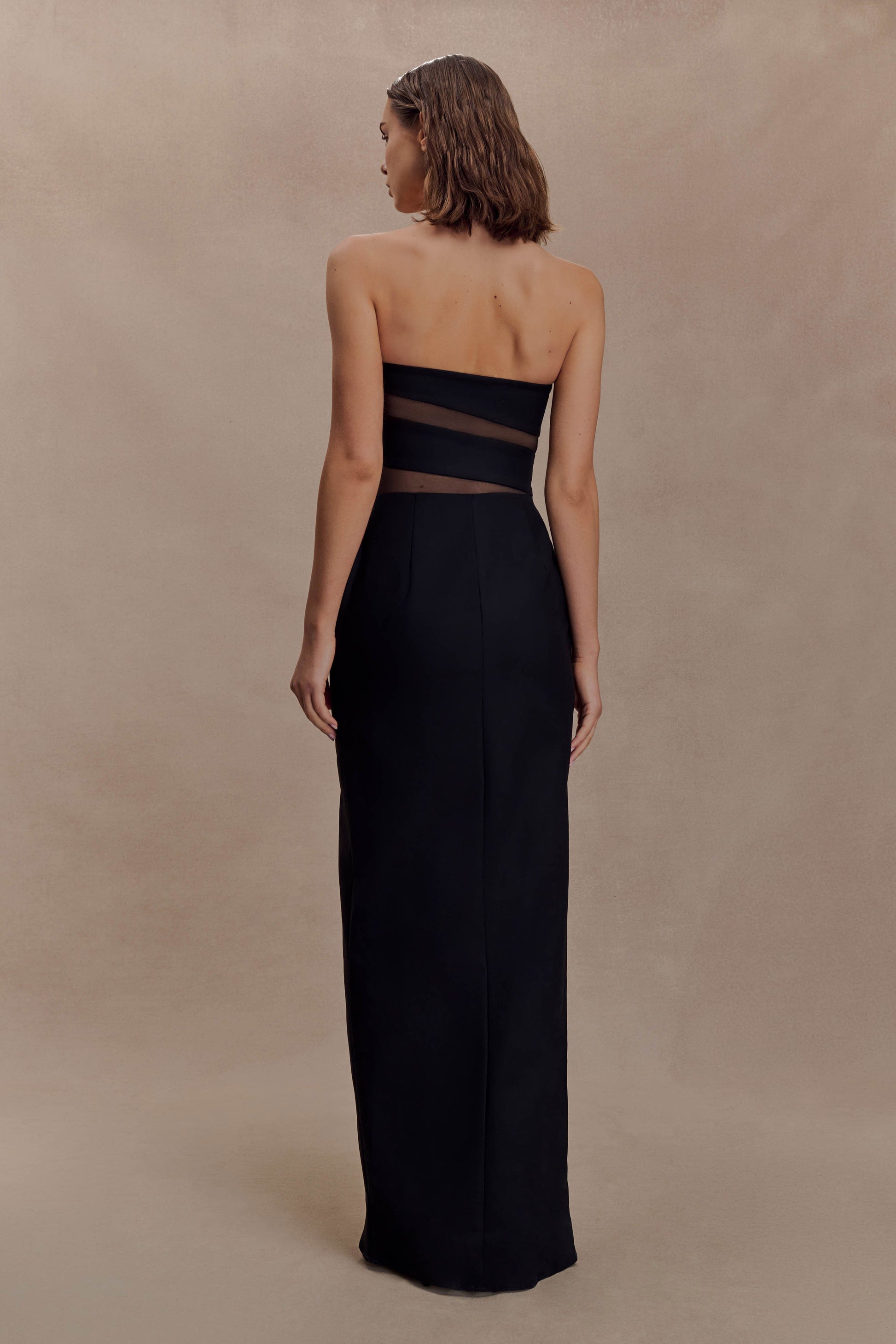 Paulina Cut Out Strapless Maxi Dress - Black #2