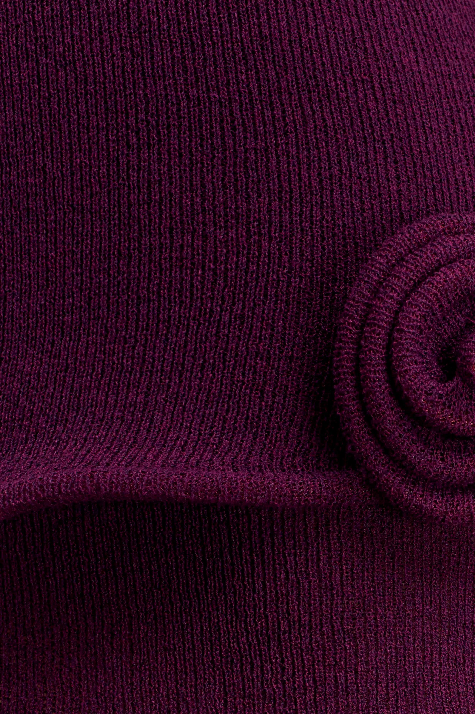Samira Knit Long Sleeve Mini Dress - Plum #6