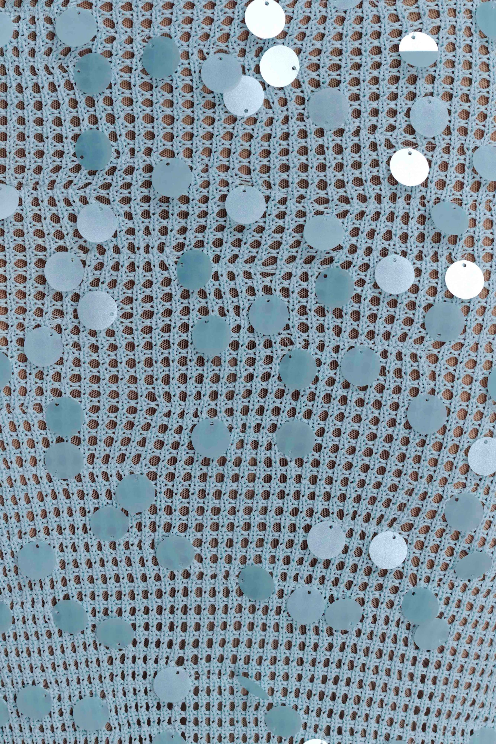 Carmen Crochet Sequin Maxi Open Back Dress - Blue #8