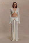 Mania Crochet Maxi Skirt With Hardware - Ivory