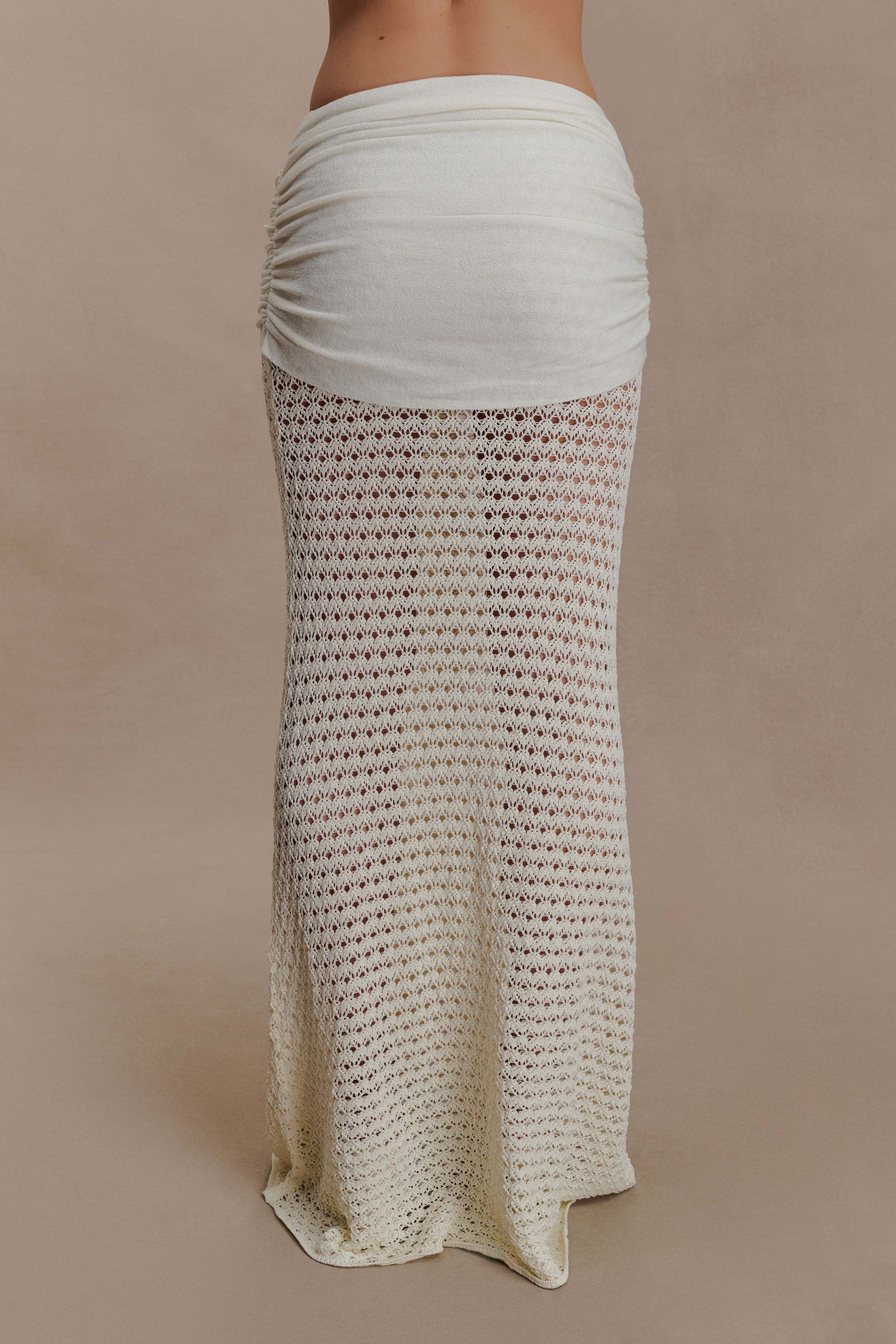 Mania Crochet Maxi Skirt With Hardware - Ivory #5