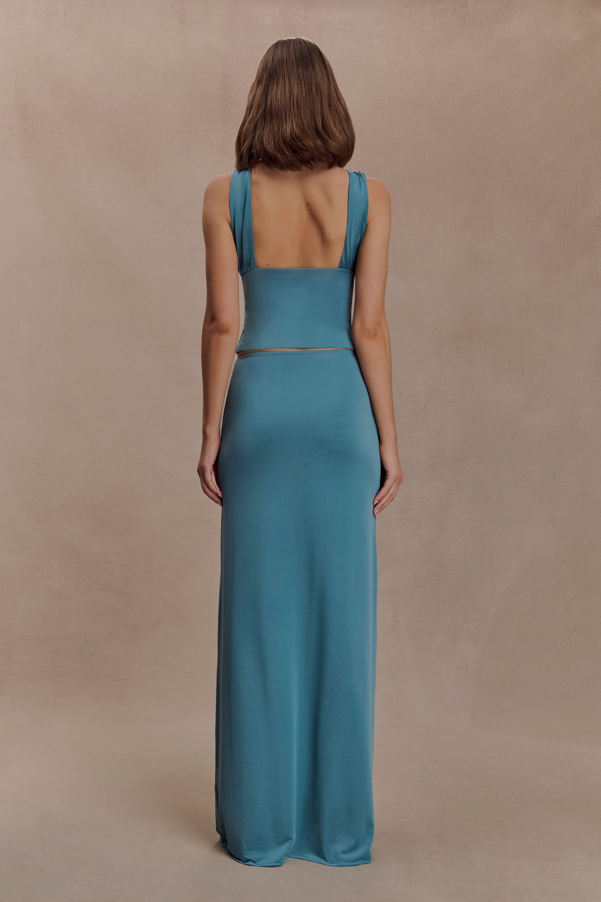 Erina Slinky Open Back Top - Teal #5