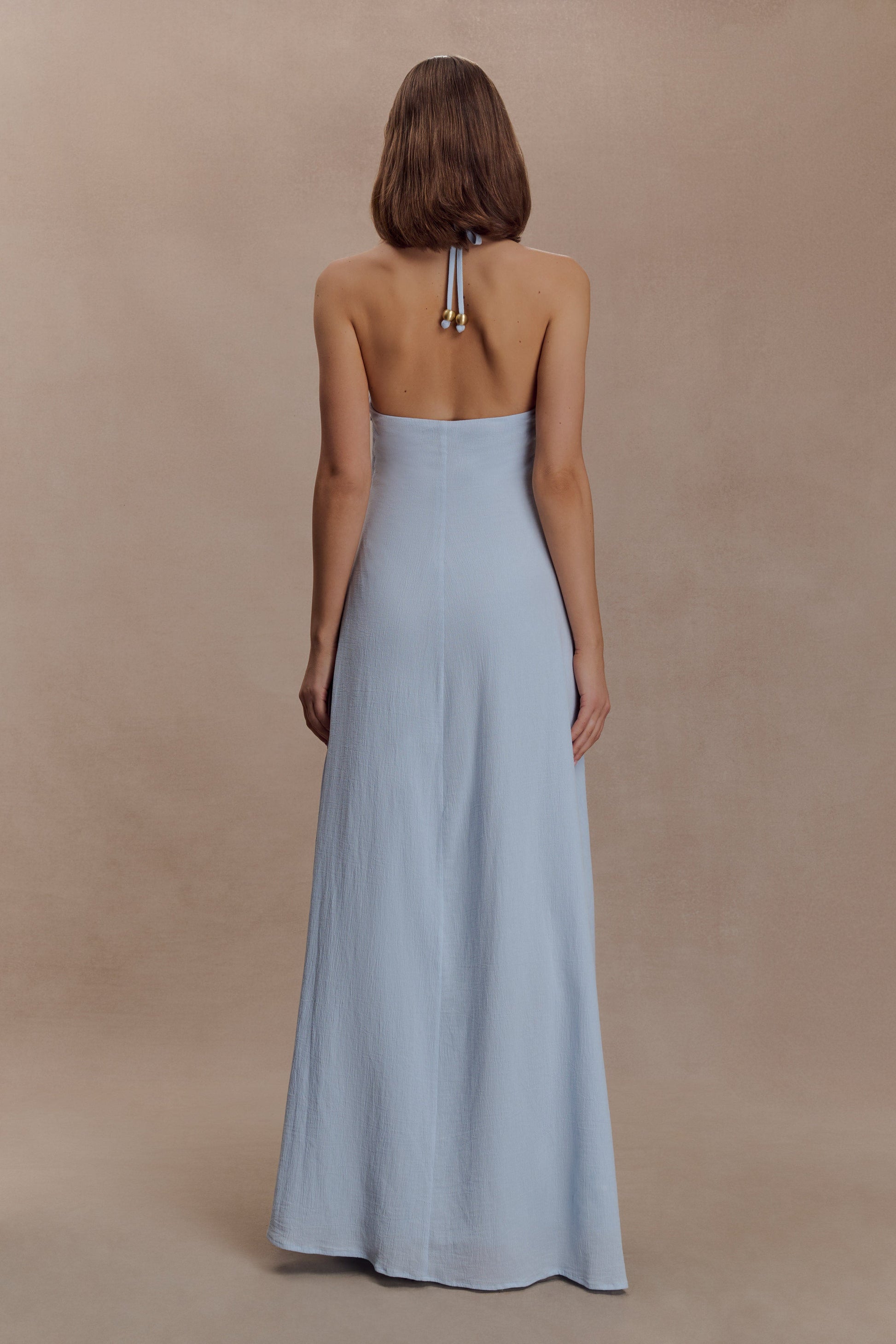Abeda Cotton Maxi Dress With Hardware - Pale Blue #2