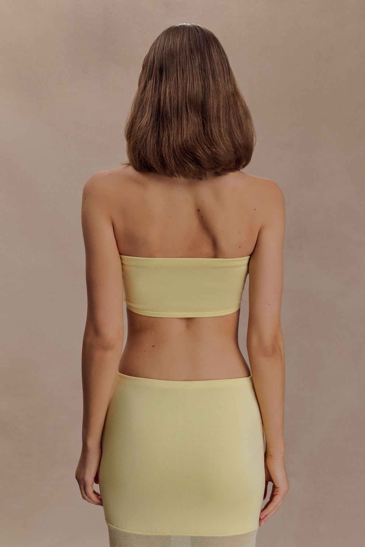 Tanyel Knit Bandeau Top - Lemon #2