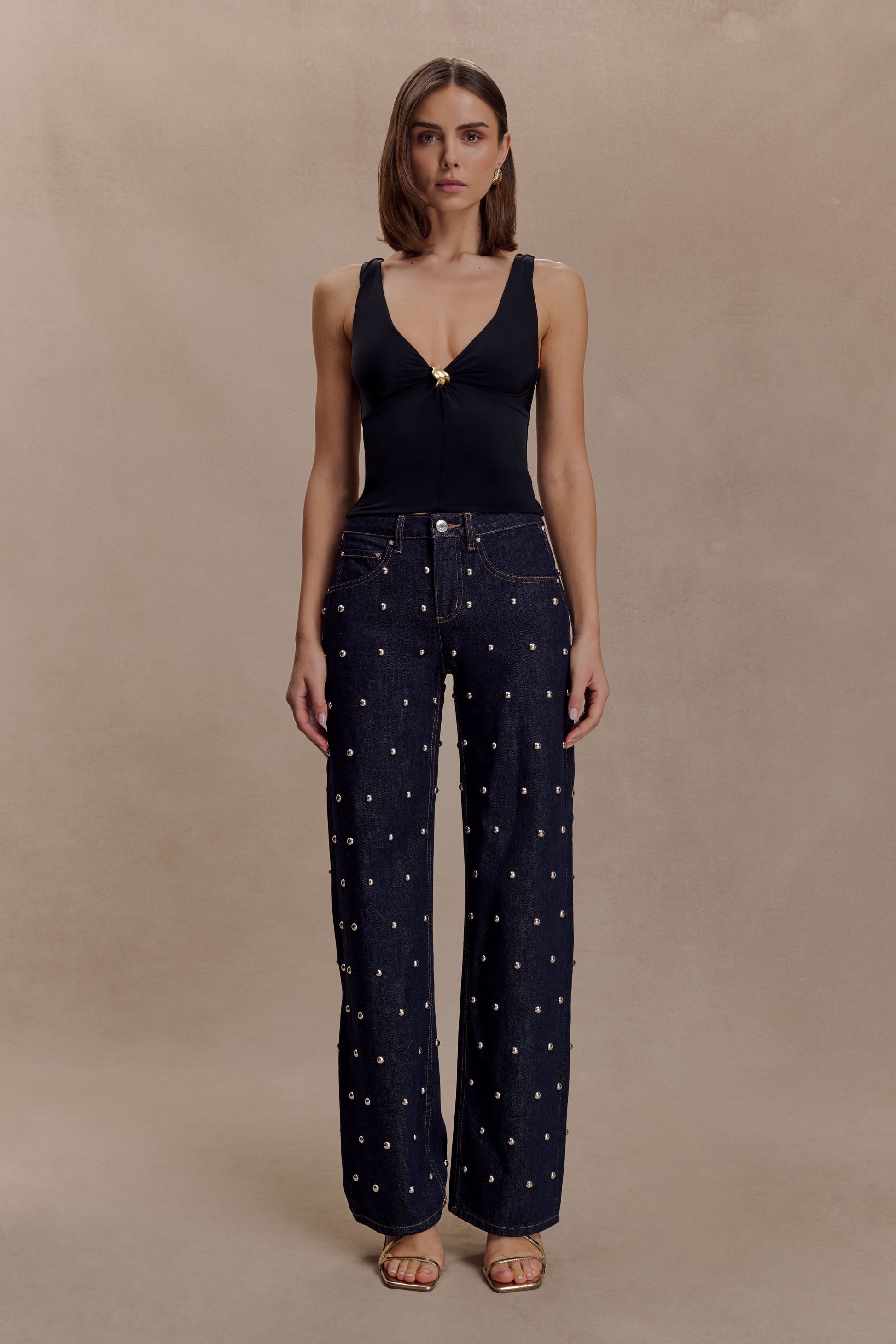 Spencer Slinky Top with Hardware - Black #6