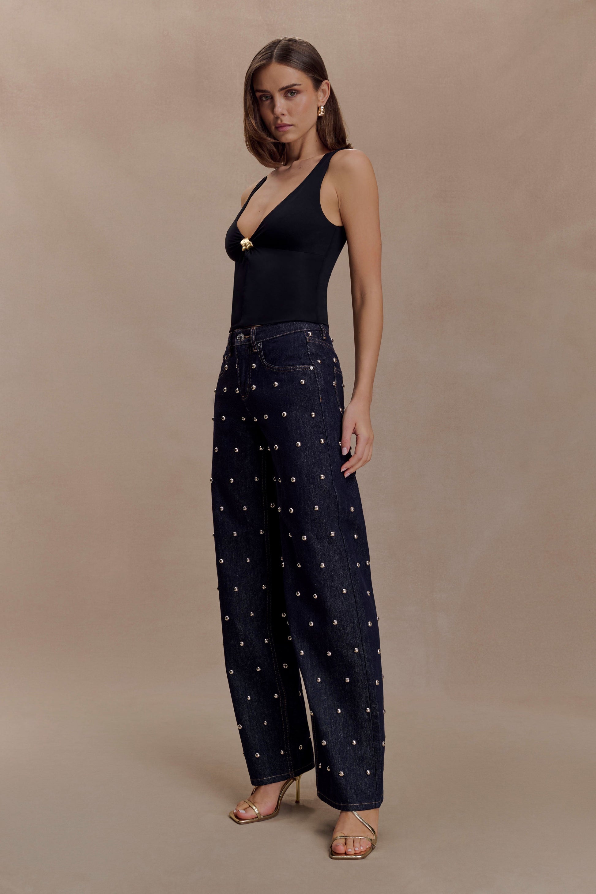 Spencer Slinky Top with Hardware - Black #4