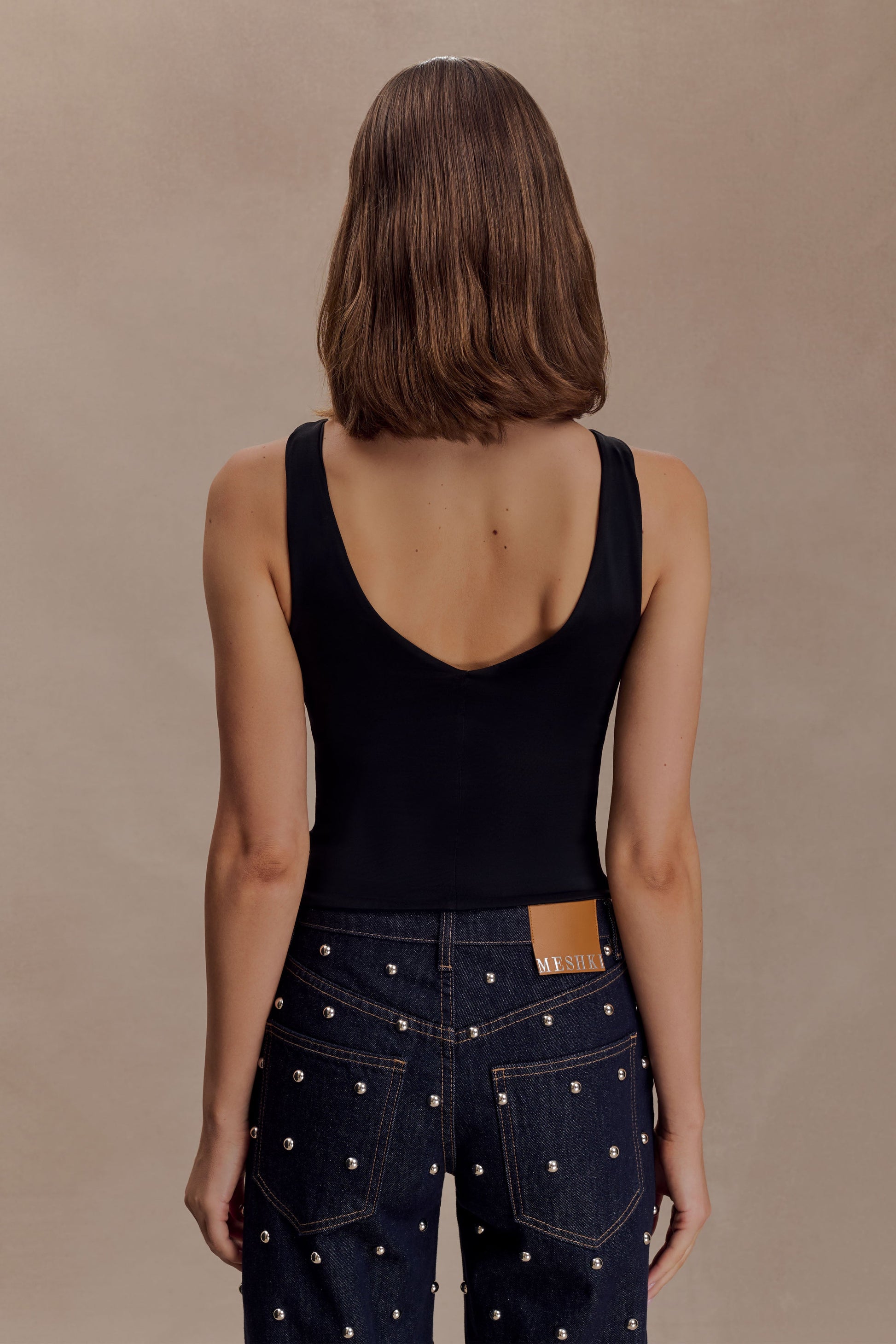 Spencer Slinky Top with Hardware - Black #2