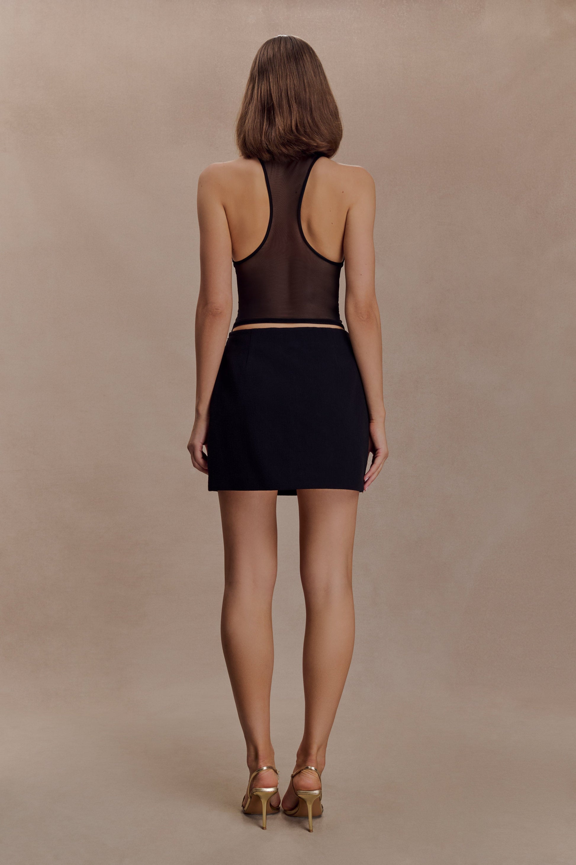 Dayana Cotton Mini Skirt - Black #5