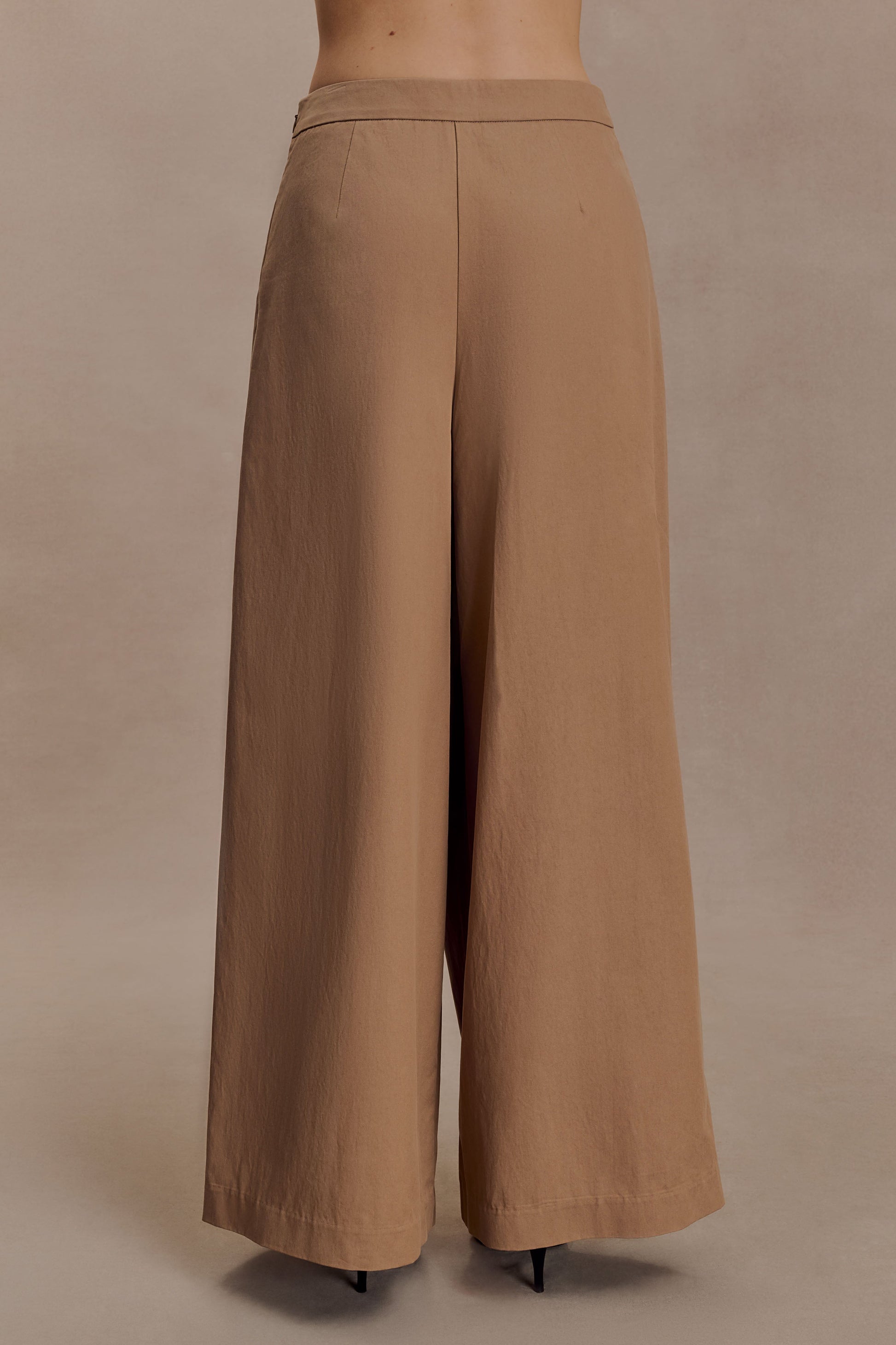 Owen Draped Wide Leg Pants - Mocha #5
