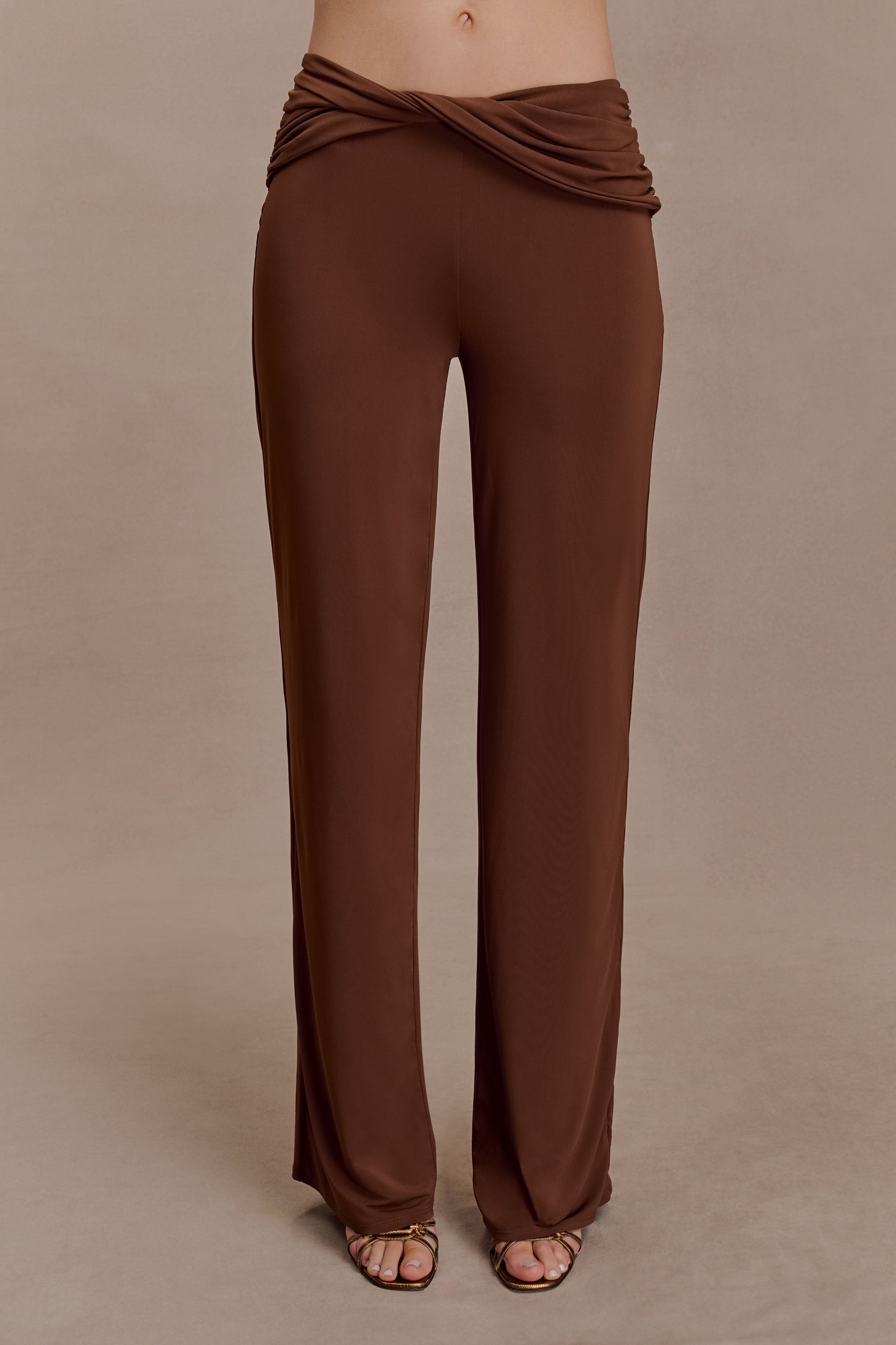Lydia Slinky Straight Leg Pants - Chocolate #6
