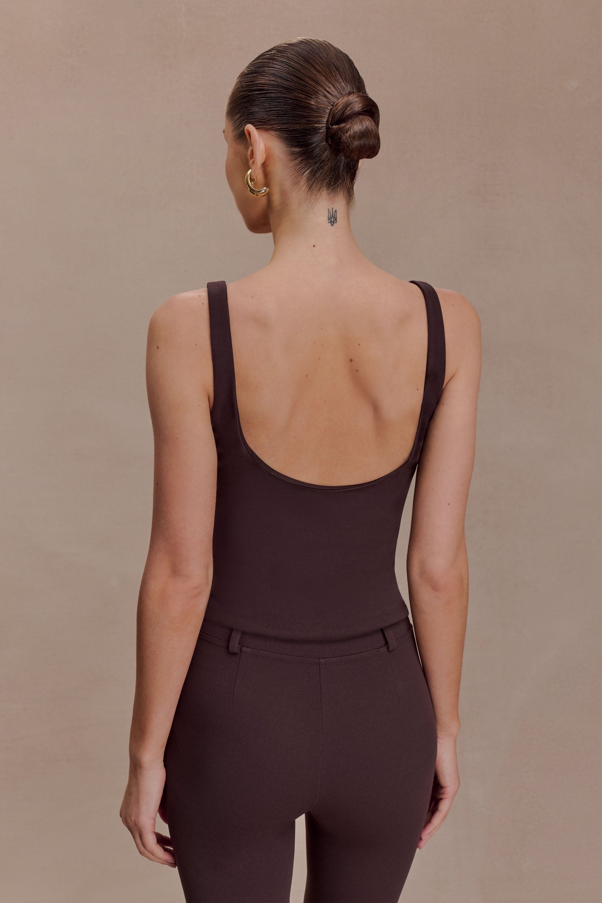 Blanca Stretch Crepe Cami Top - Chocolate #2