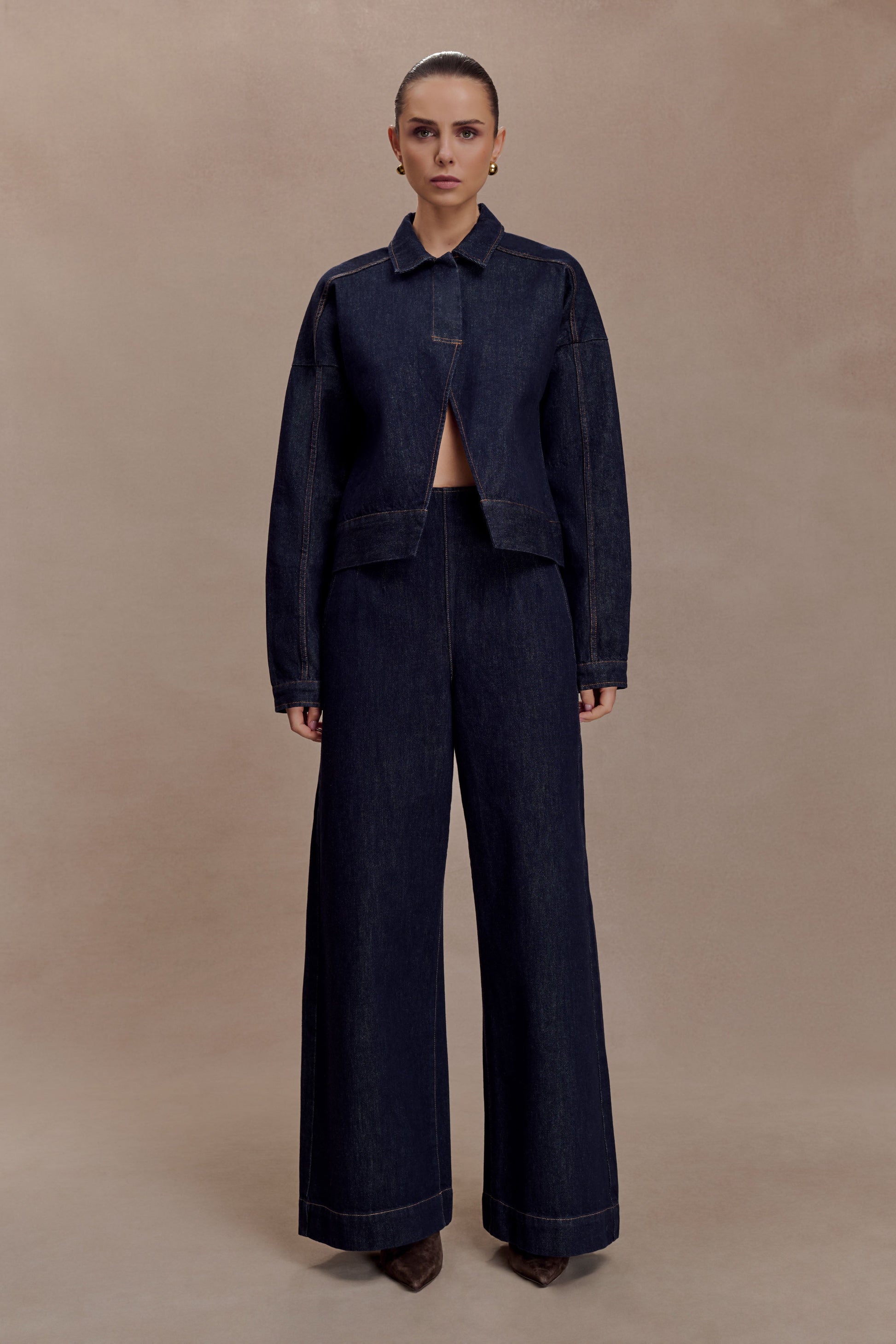 Maral High Waisted Dart Jeans - Washed Indigo Blue #6