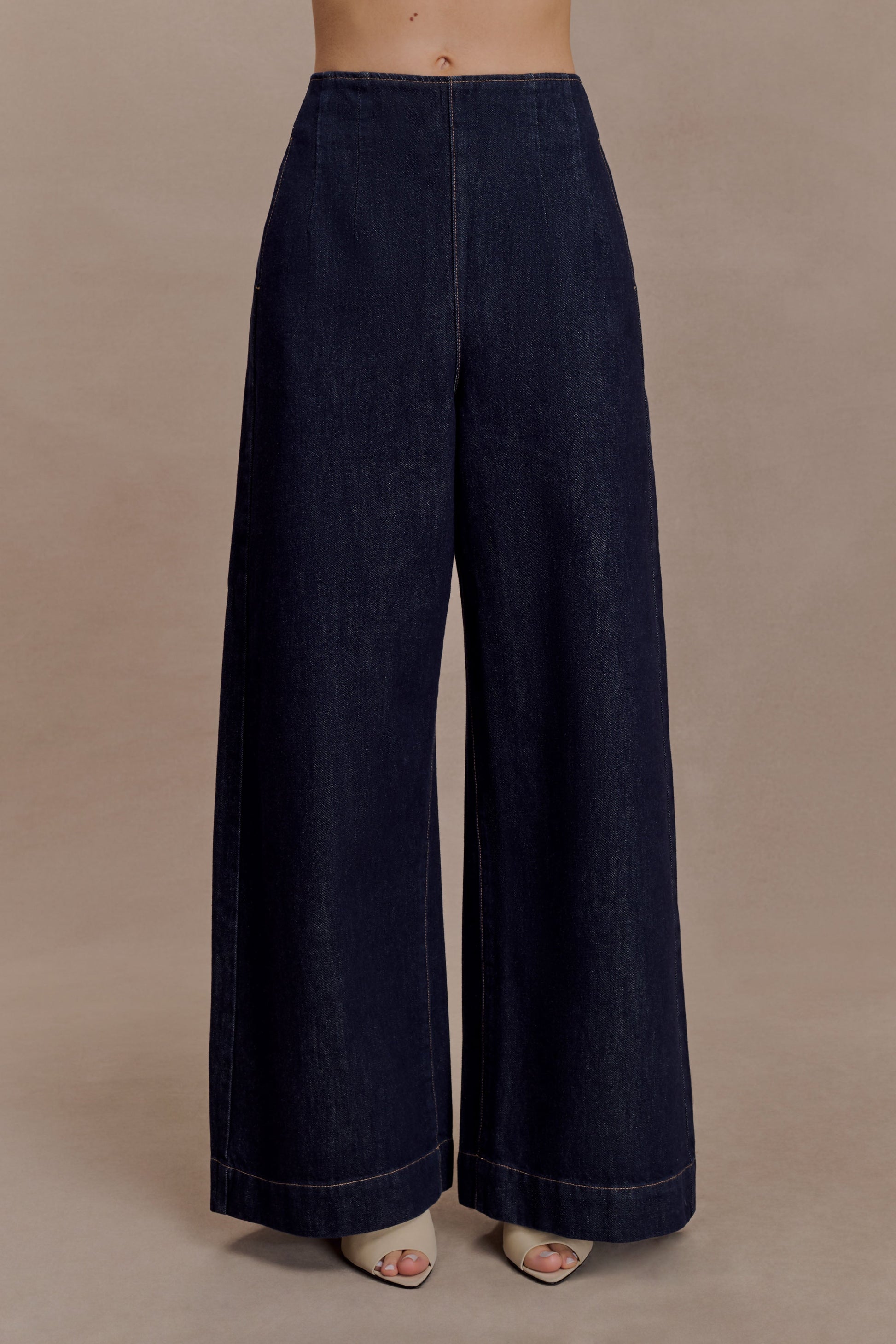 Maral High Waisted Dart Jeans - Washed Indigo Blue #6