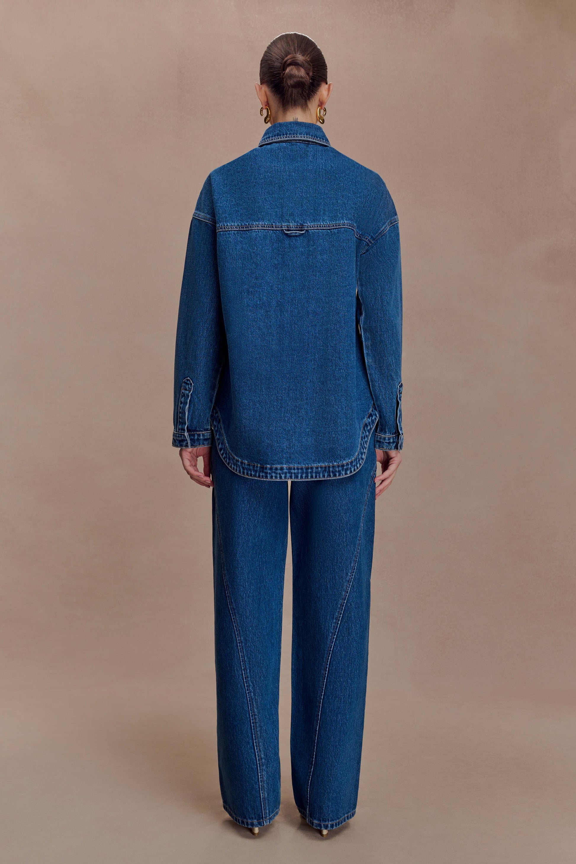 Lioda Oversized Denim Shirt - Dark Blue #2