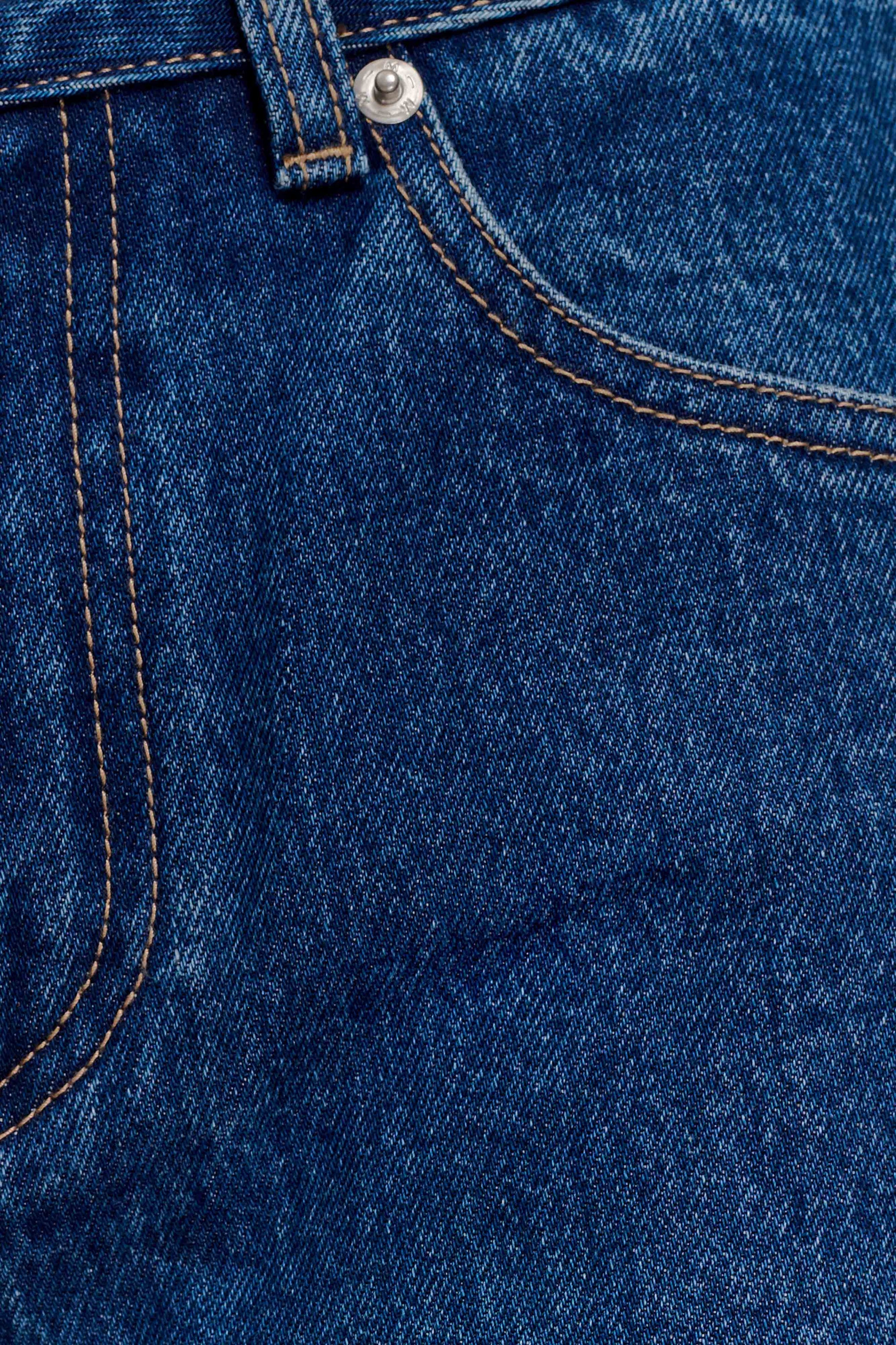 Georgette Mid Rise Paneled Denim Jeans - Dark Blue #7