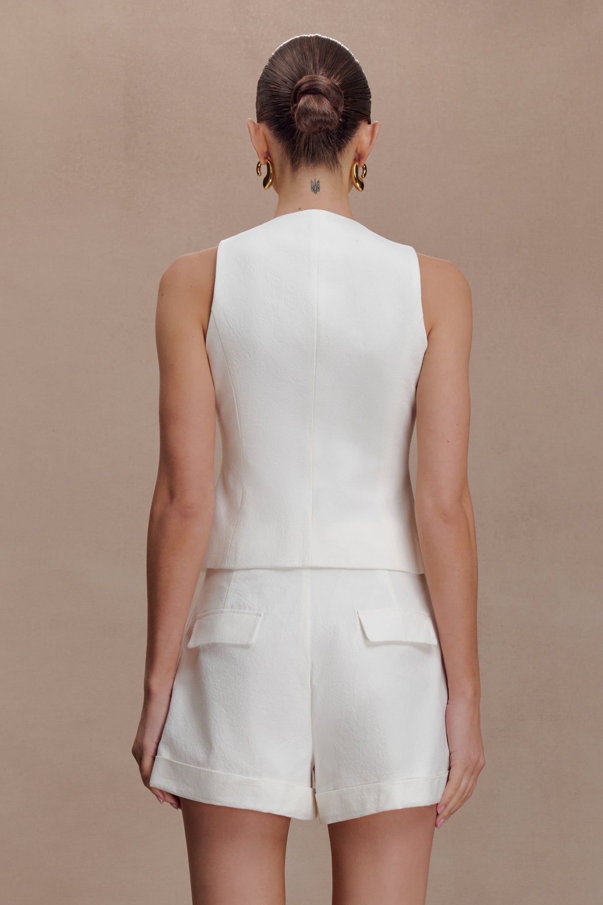 Aldea Cotton Sleeveless Top - White #4