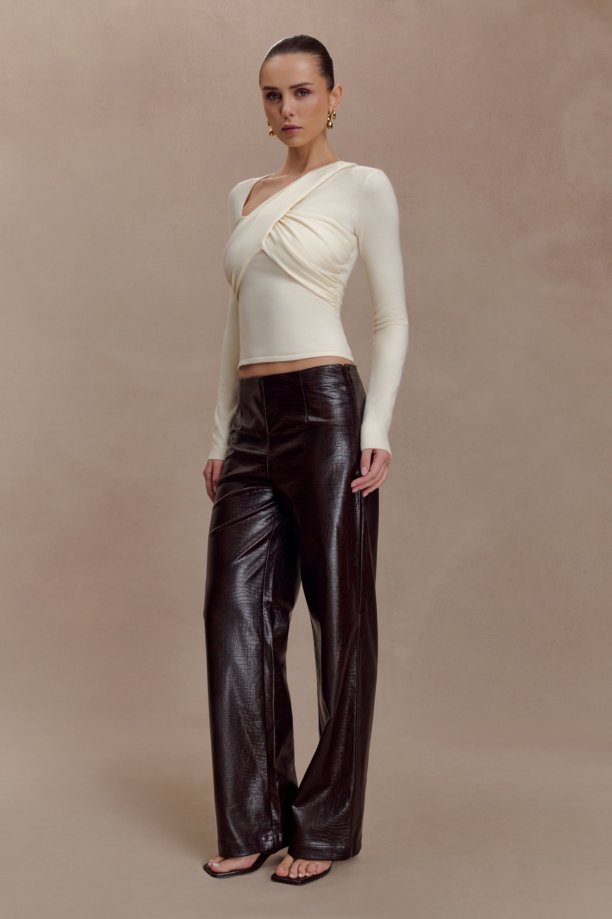 Kaylen Knit Long Sleeve Top - Ivory #4