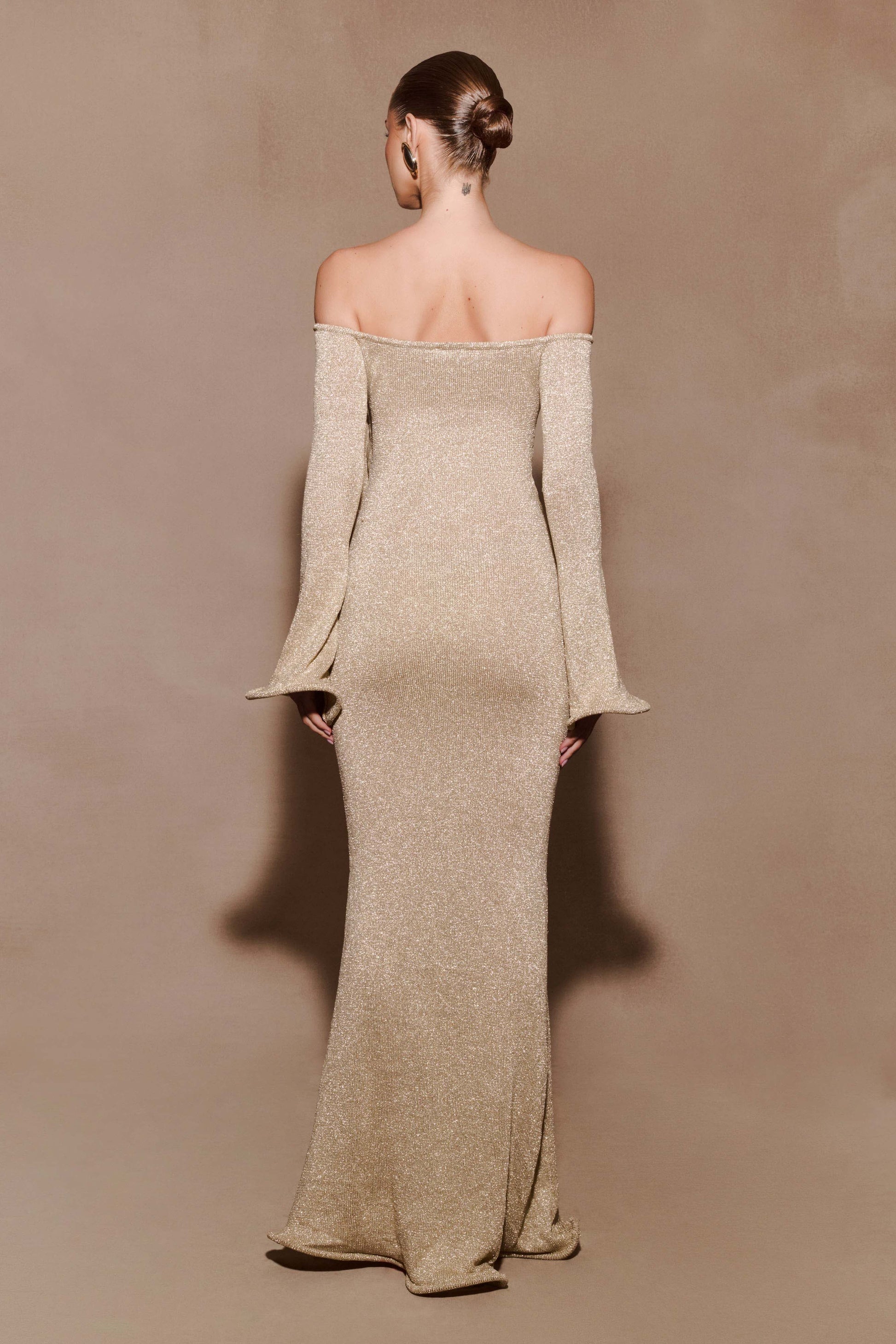 Sandrine Lurex Knit Maxi Dress - Gold #2