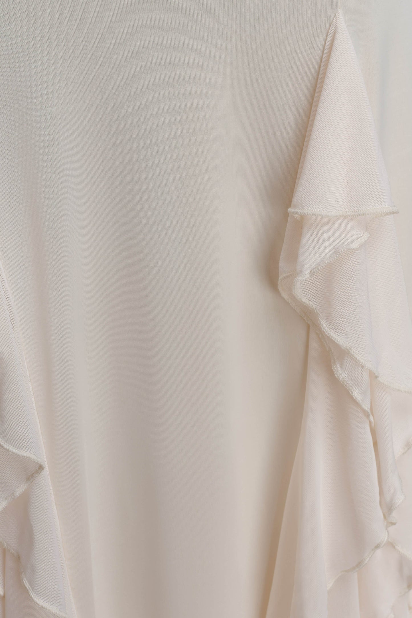 Etta Ruffle Slinky Maxi Dress - Ivory